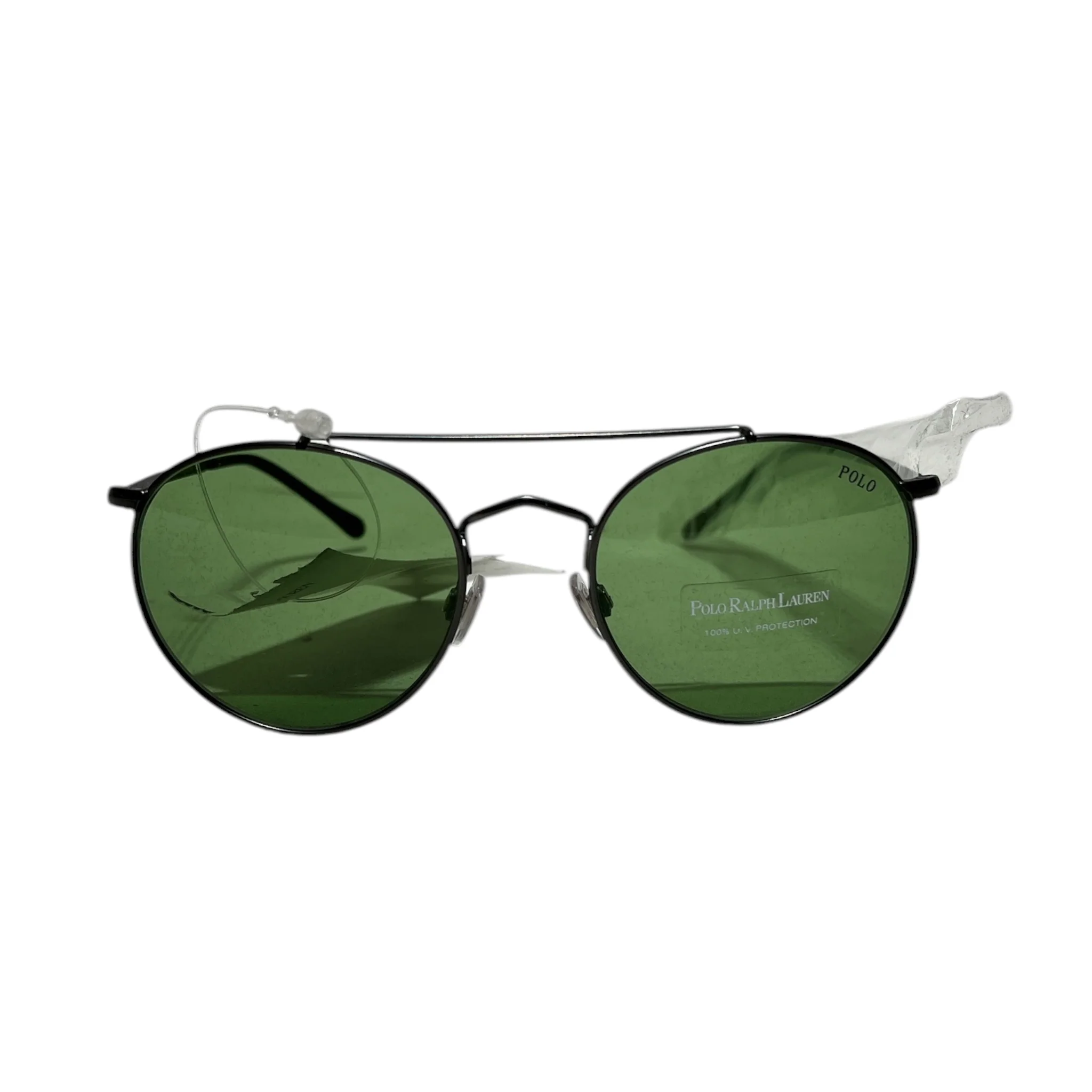 POLO RALPH LAUREN/Sunglasses/Metal/GRY/GREEN TINT
