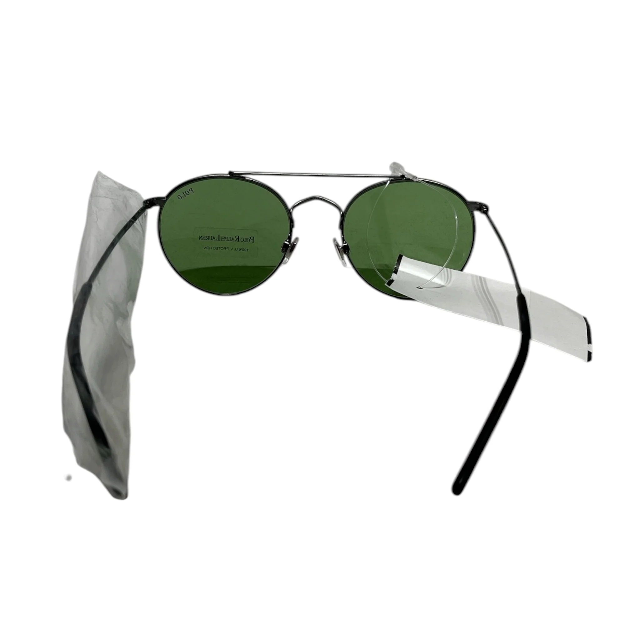 POLO RALPH LAUREN/Sunglasses/Metal/GRY/GREEN TINT