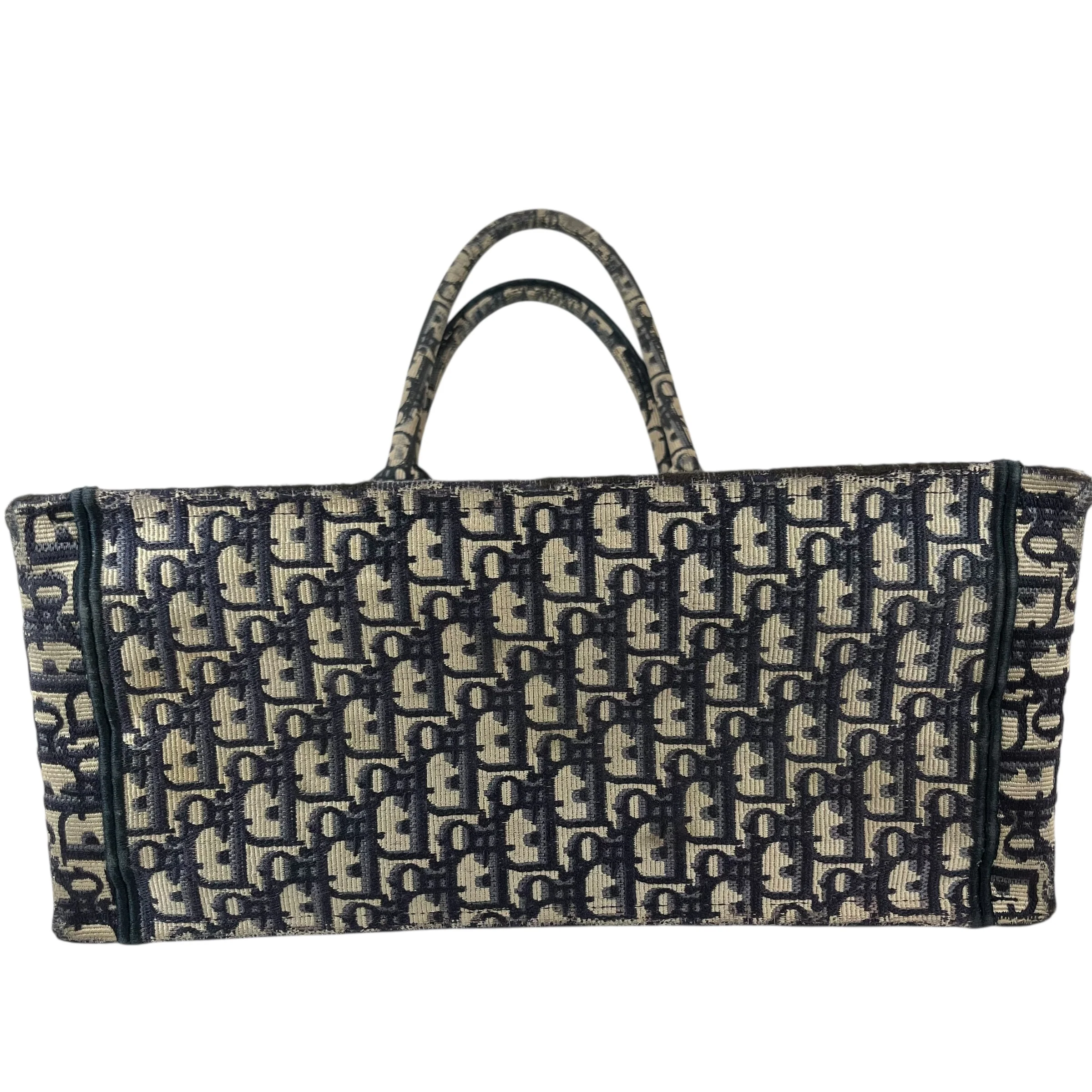 Christian Dior/Tote Bag/Monogram/Leather/NVY/BOOK TOTE