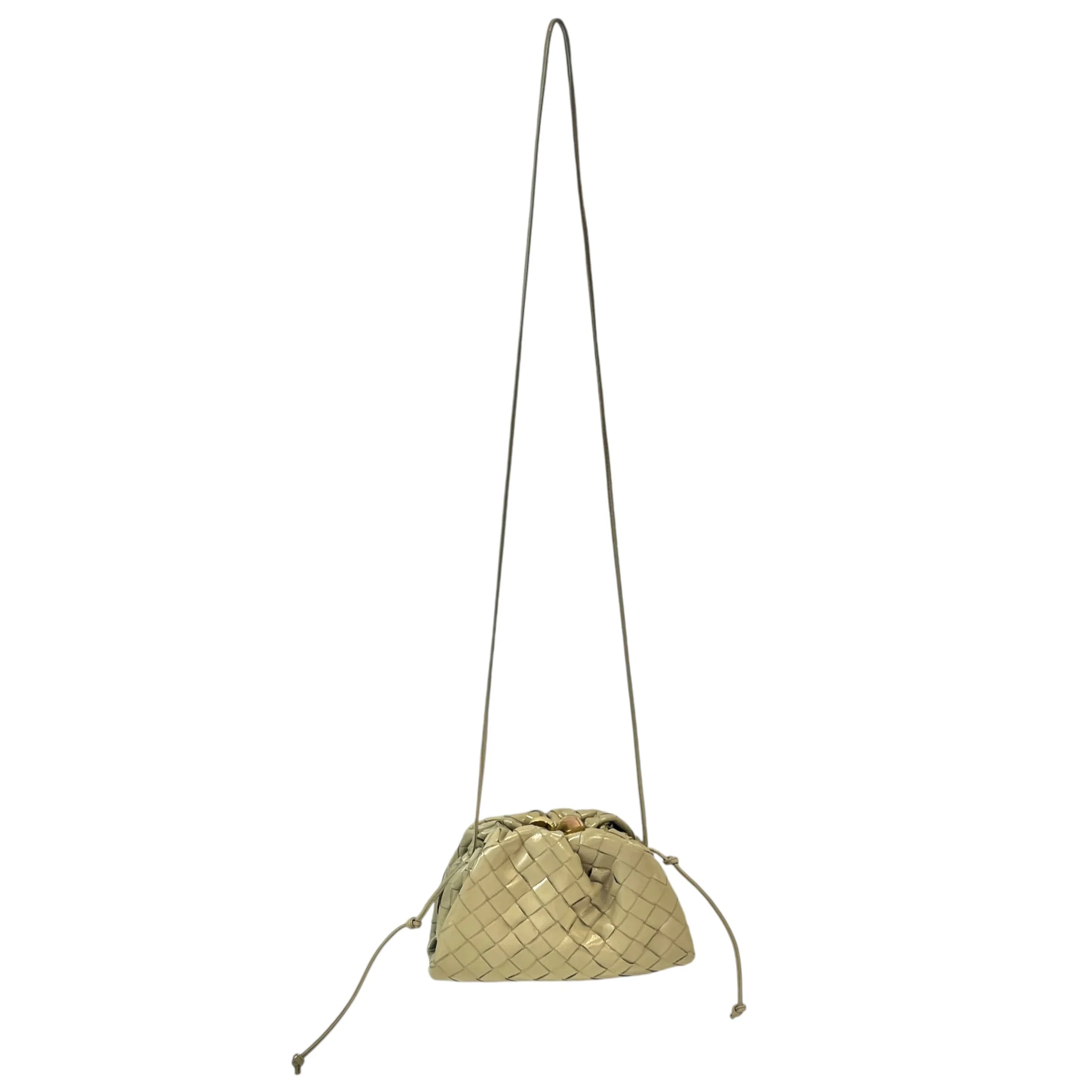 BOTTEGA VENETA/Cross Body Bag/Border/Leather/GRN/Intrecciato Loop