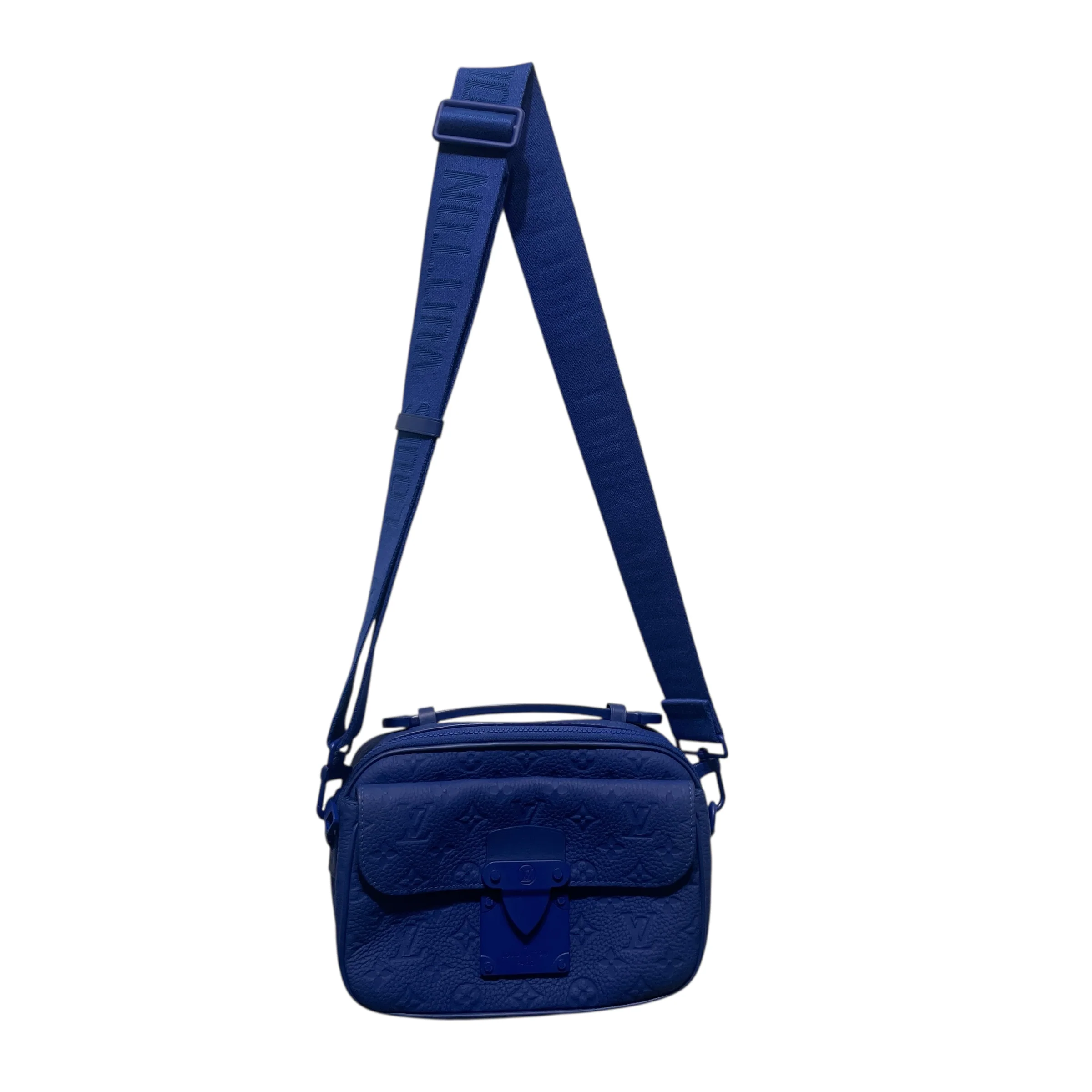 LOUIS VUITTON/Cross Body Bag/Monogram/Leather/BLU/TAURILLON SLING