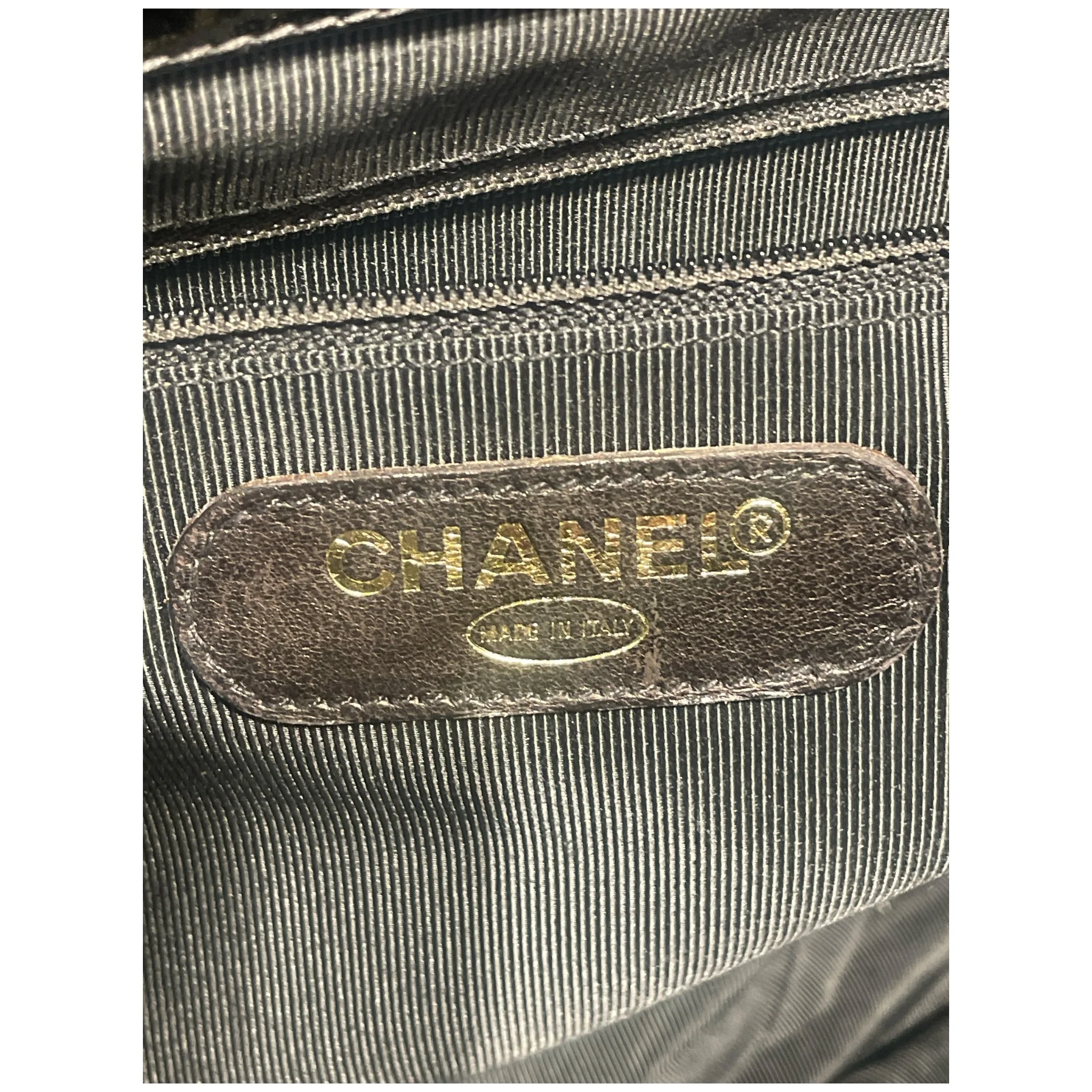 CHANEL/Tote Bag/Leather/BLK/Patented Weekender Tote Bag