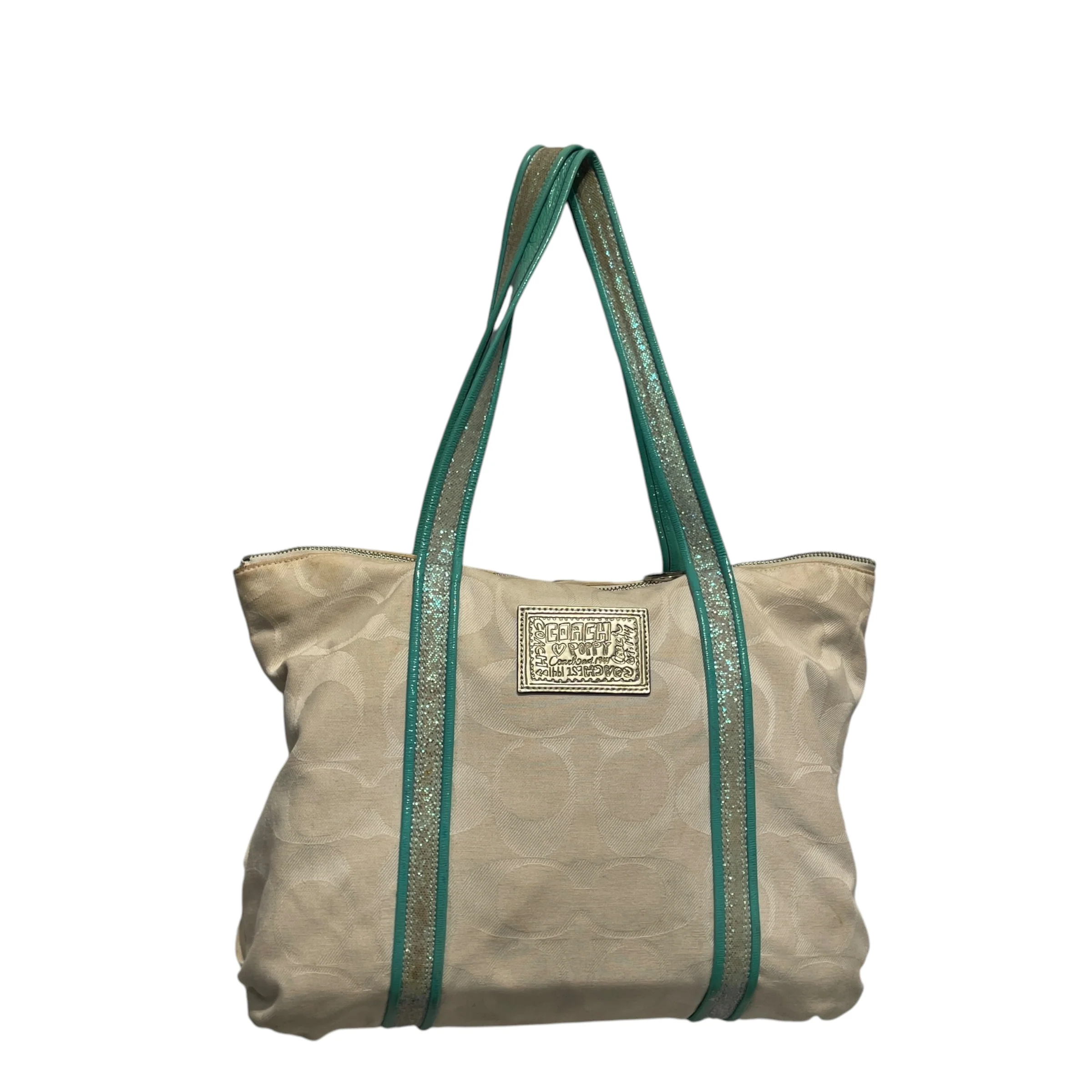 COACH/POPPY/Hand Bag/Graphic/Cotton/CRM/Poppy is a Girl
