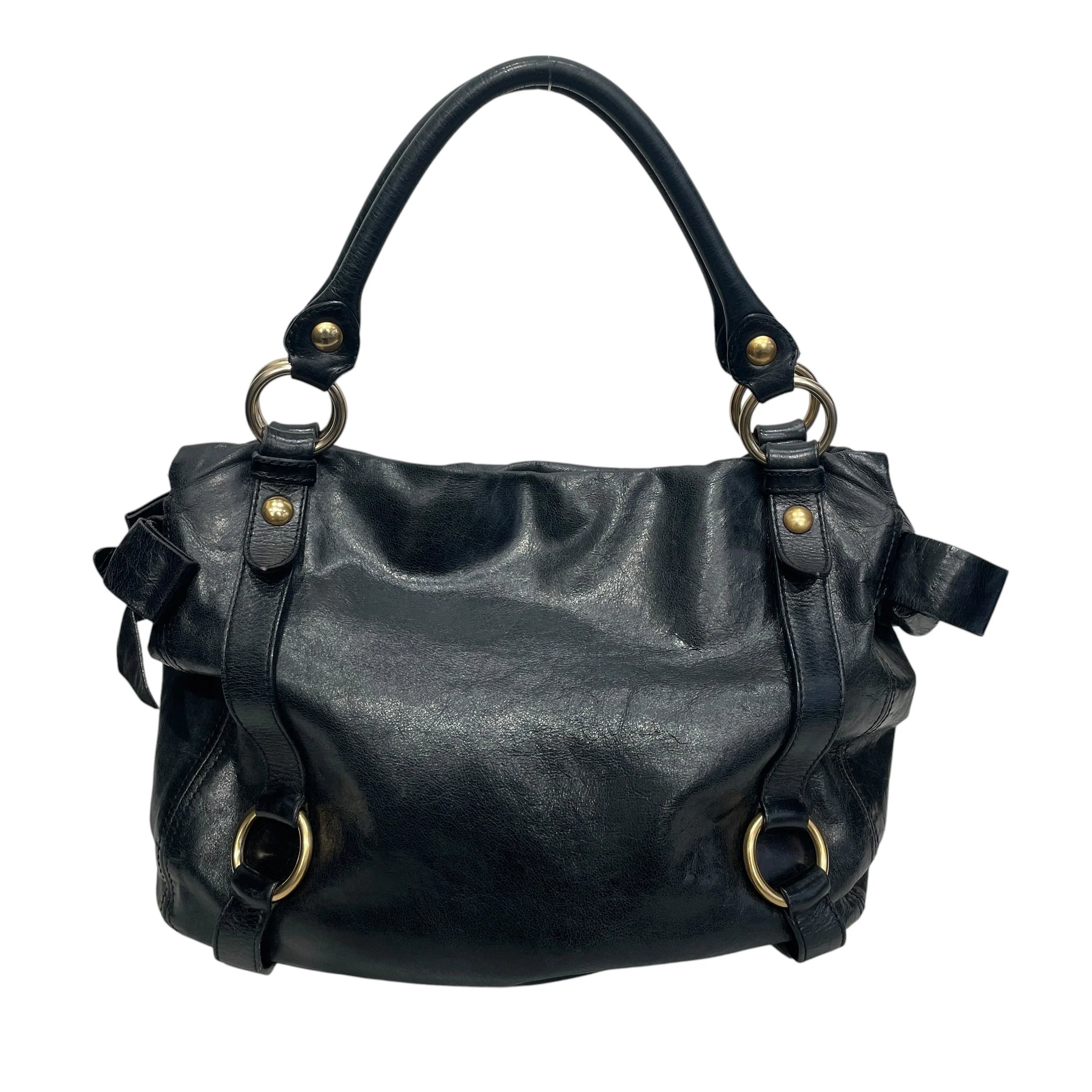 MIU MIU/Bag/Leather/BLK/BOWS TOTE VITELLO