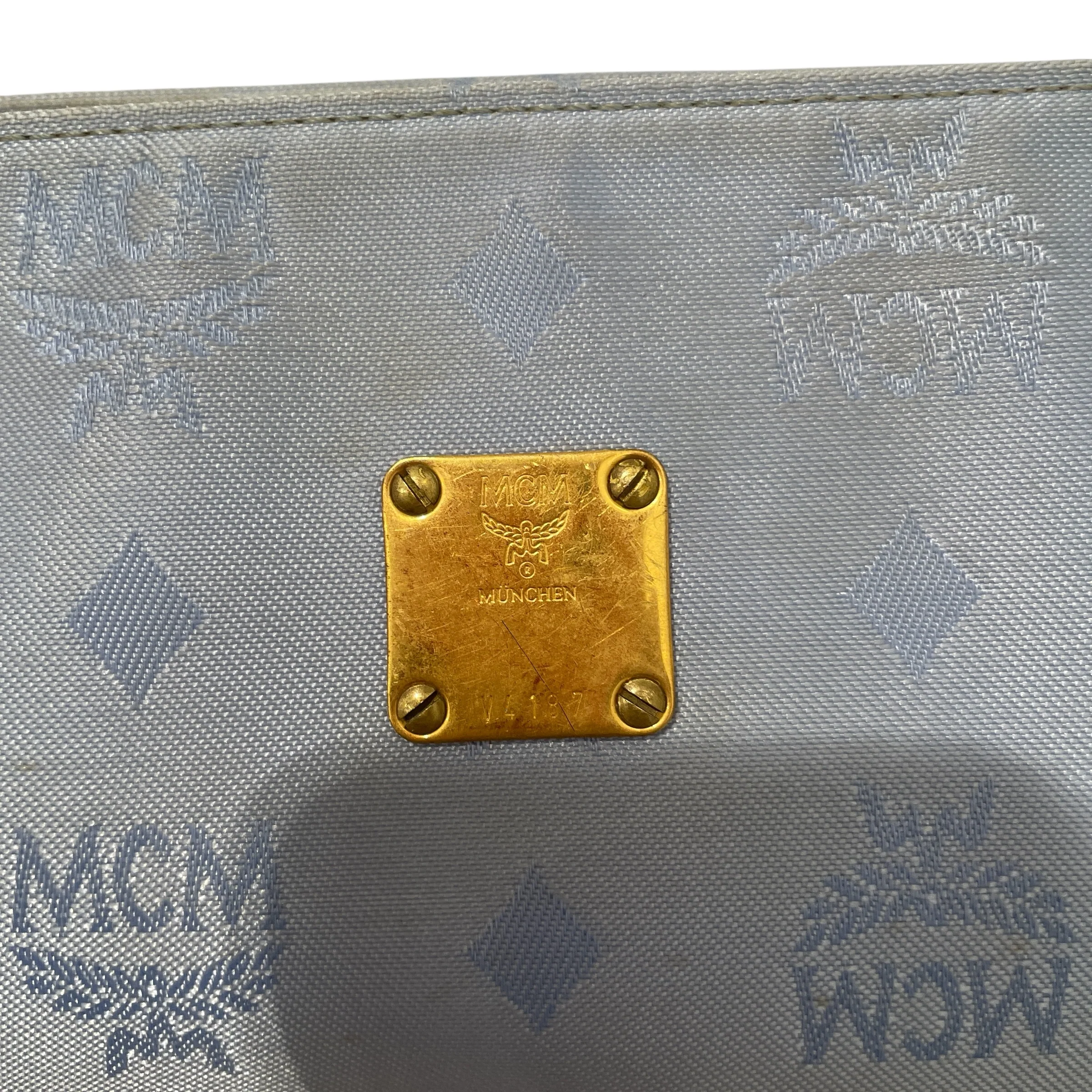 MCM/Bag/Monogram/Nylon/BLU/MCM handbag