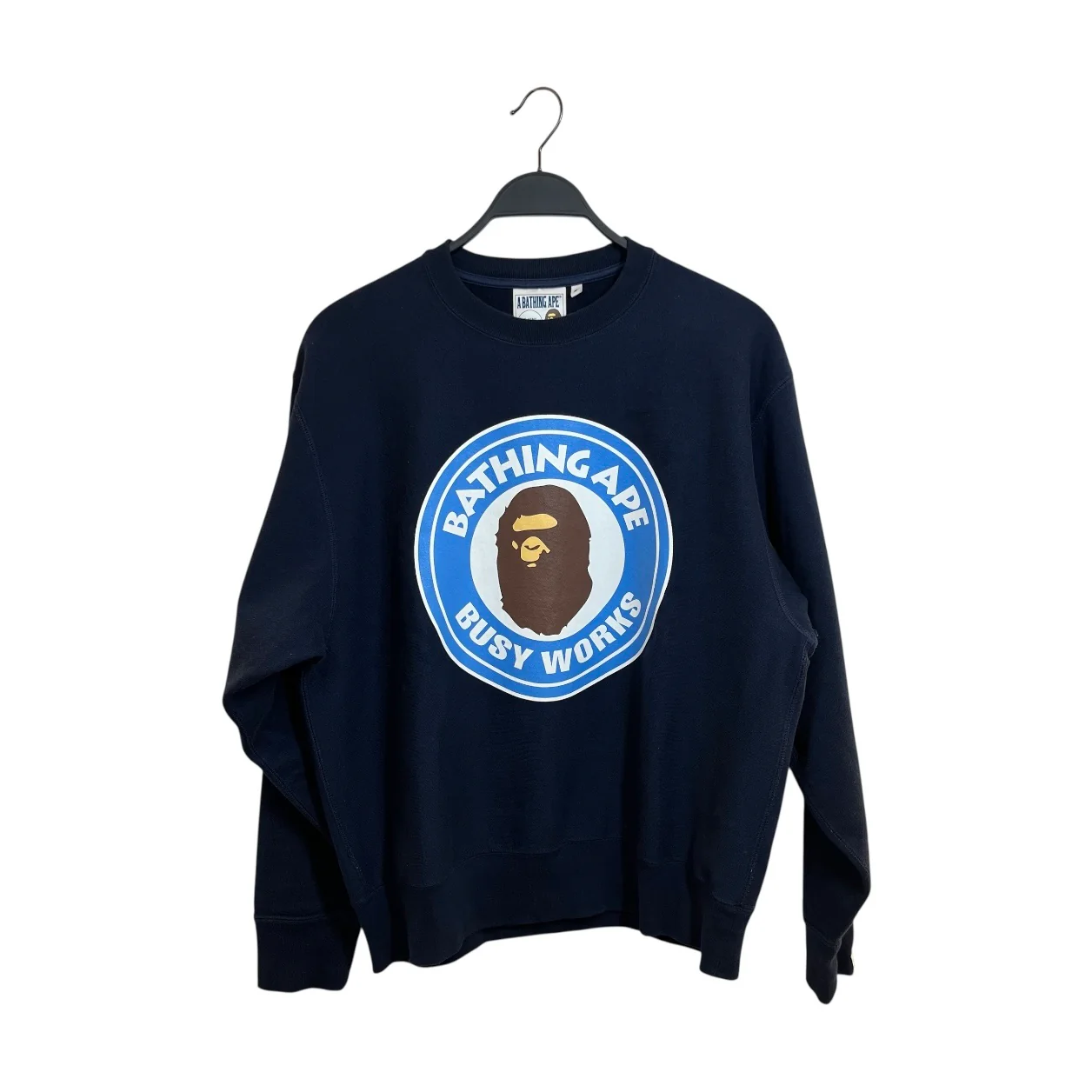 A BATHING APE/Sweatshirt/M/Cotton/NVY/BATHING APE BUSY WORKS