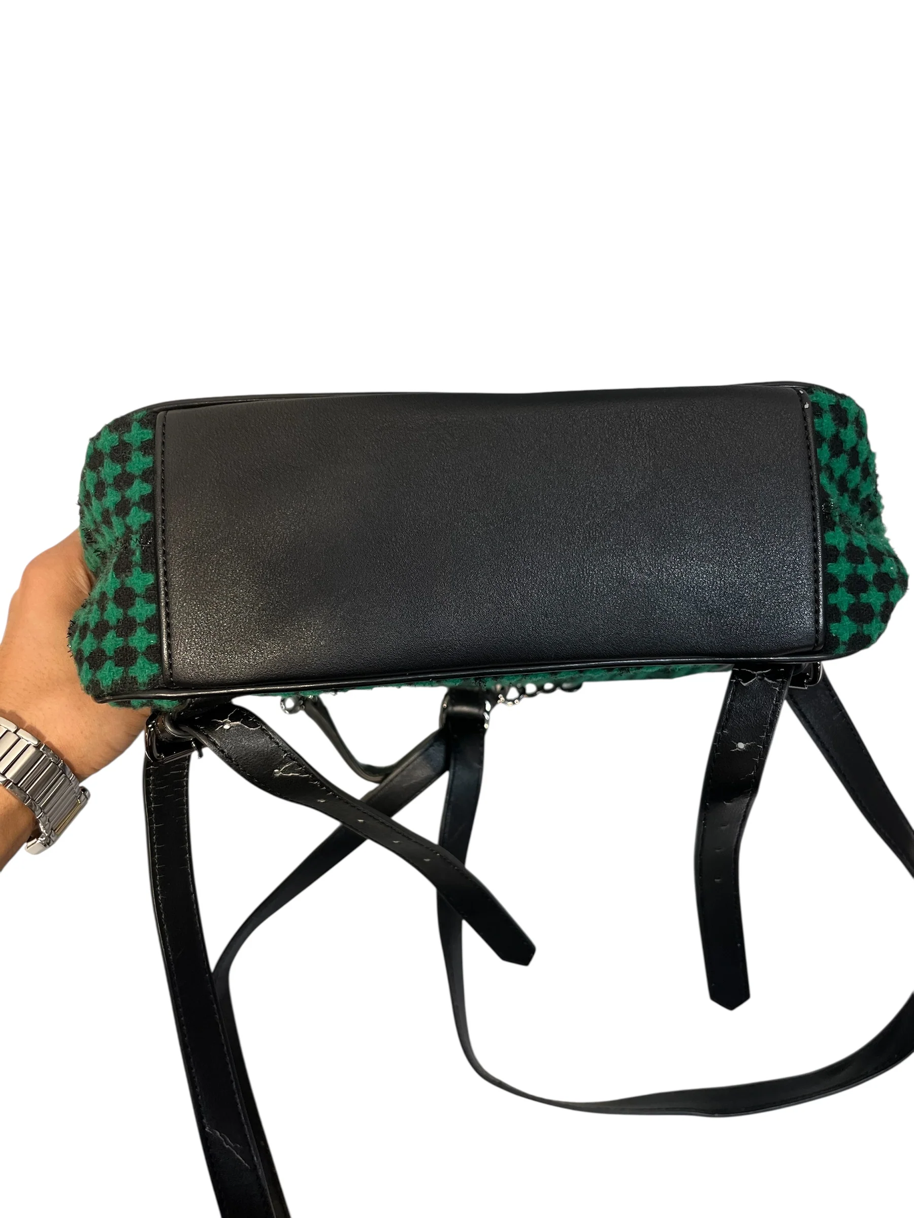 Vivienne Westwood/ANGLOMANIA/Hand Bag/mssnger Tweed w/ pins on flap
