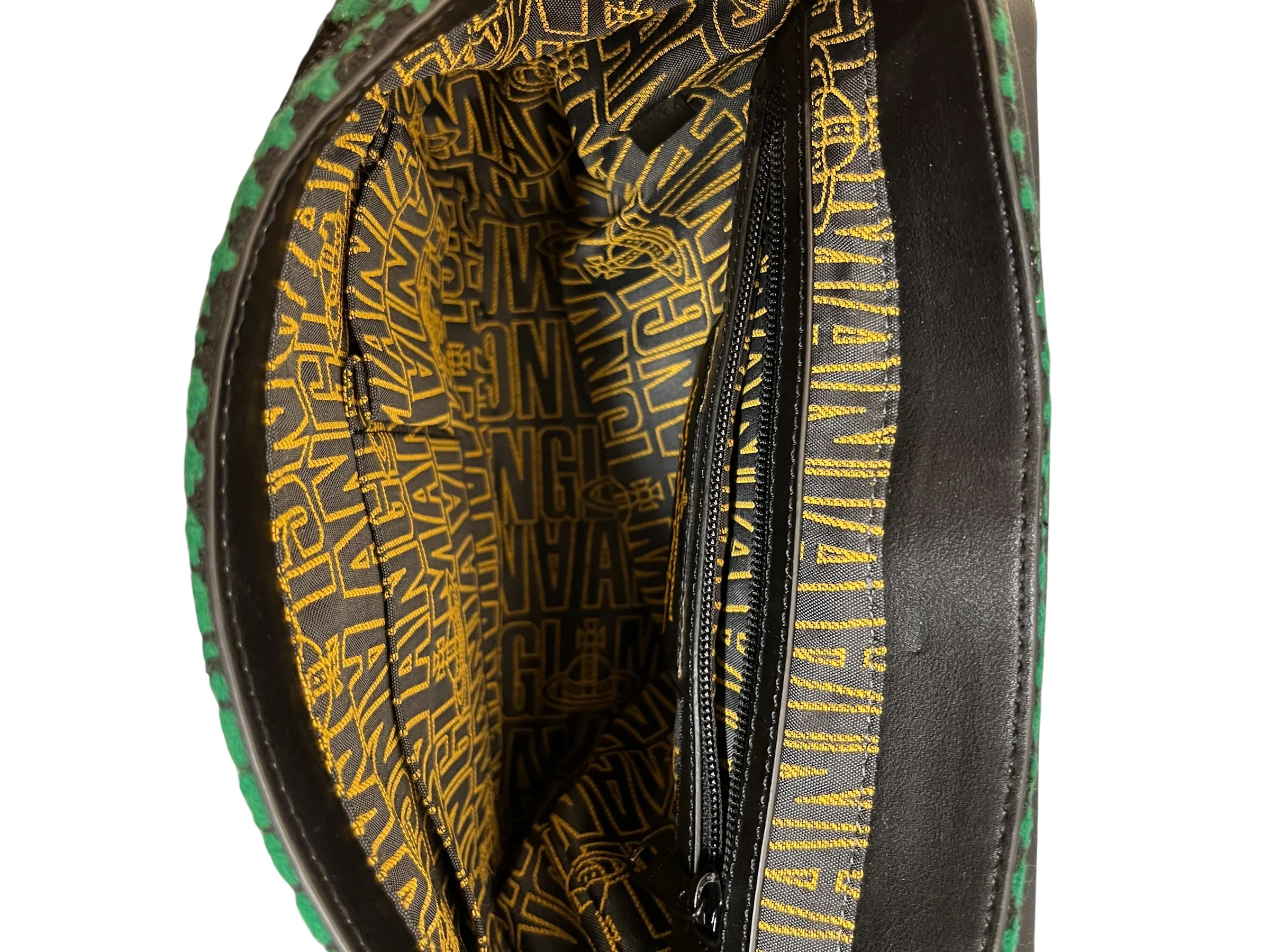 Vivienne Westwood/ANGLOMANIA/Hand Bag/mssnger Tweed w/ pins on flap