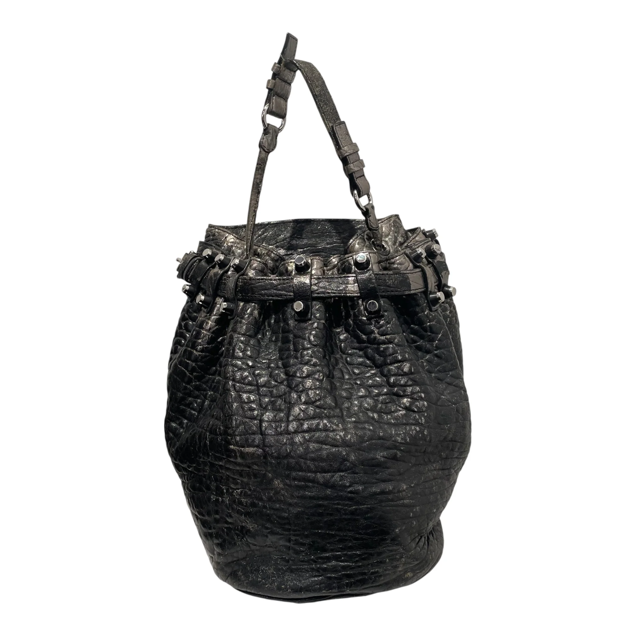 Alexander Wang/Hand Bag/Leather/GRY/METALLIC BUCKET ROCCO