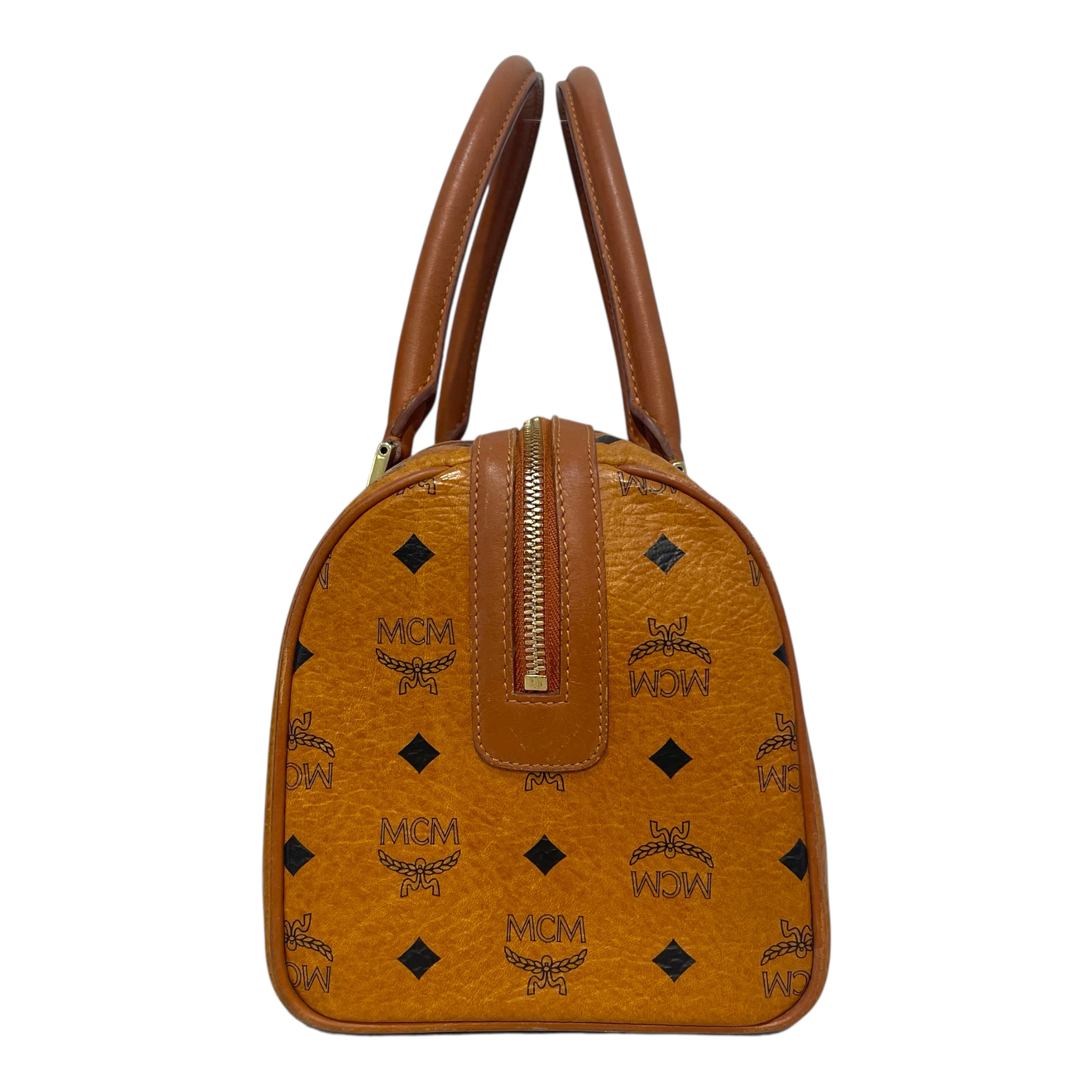 MCM/Hand Bag/Monogram/Leather/CML/Visetos Boston Satchel