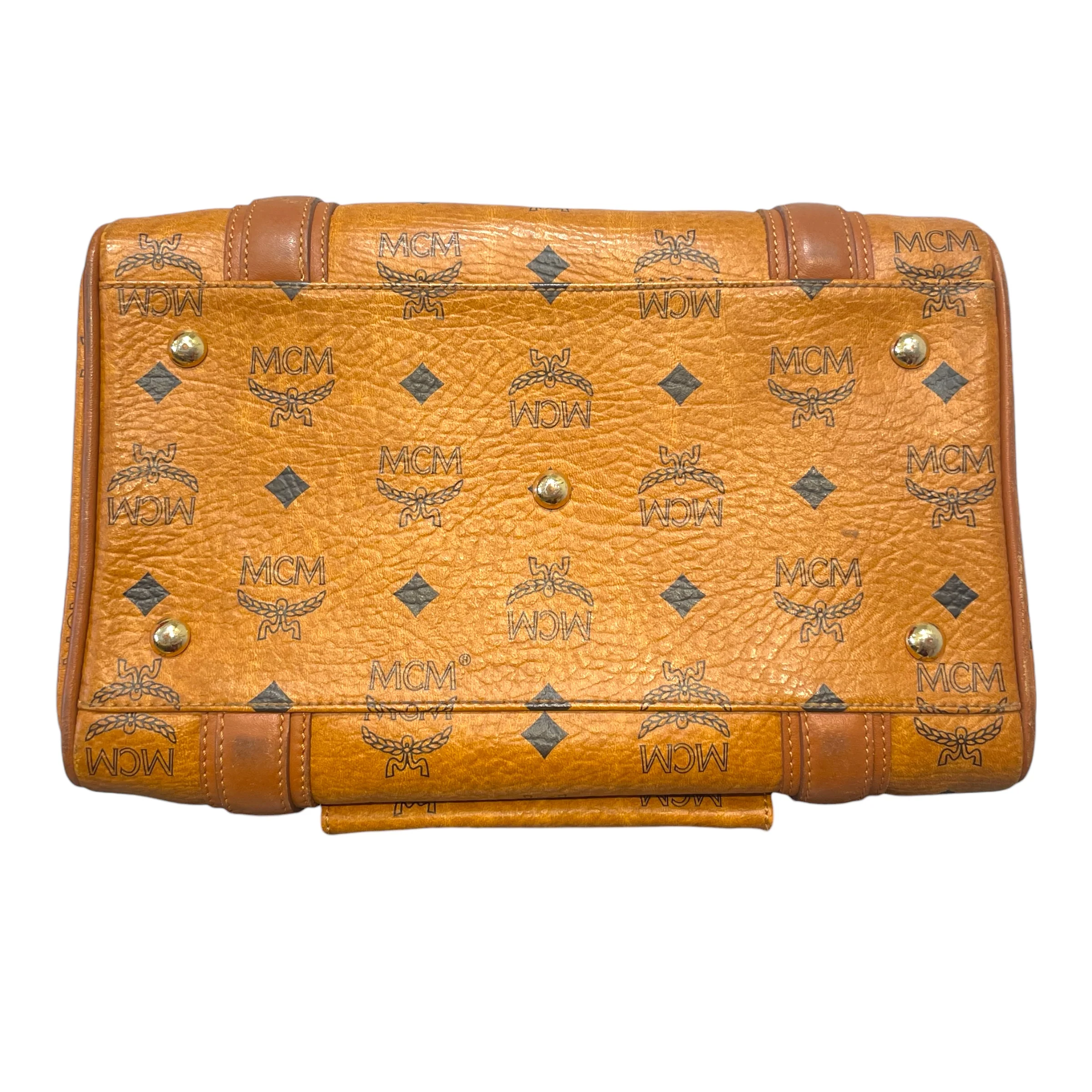 MCM/Hand Bag/Monogram/Leather/CML/Visetos Boston Satchel