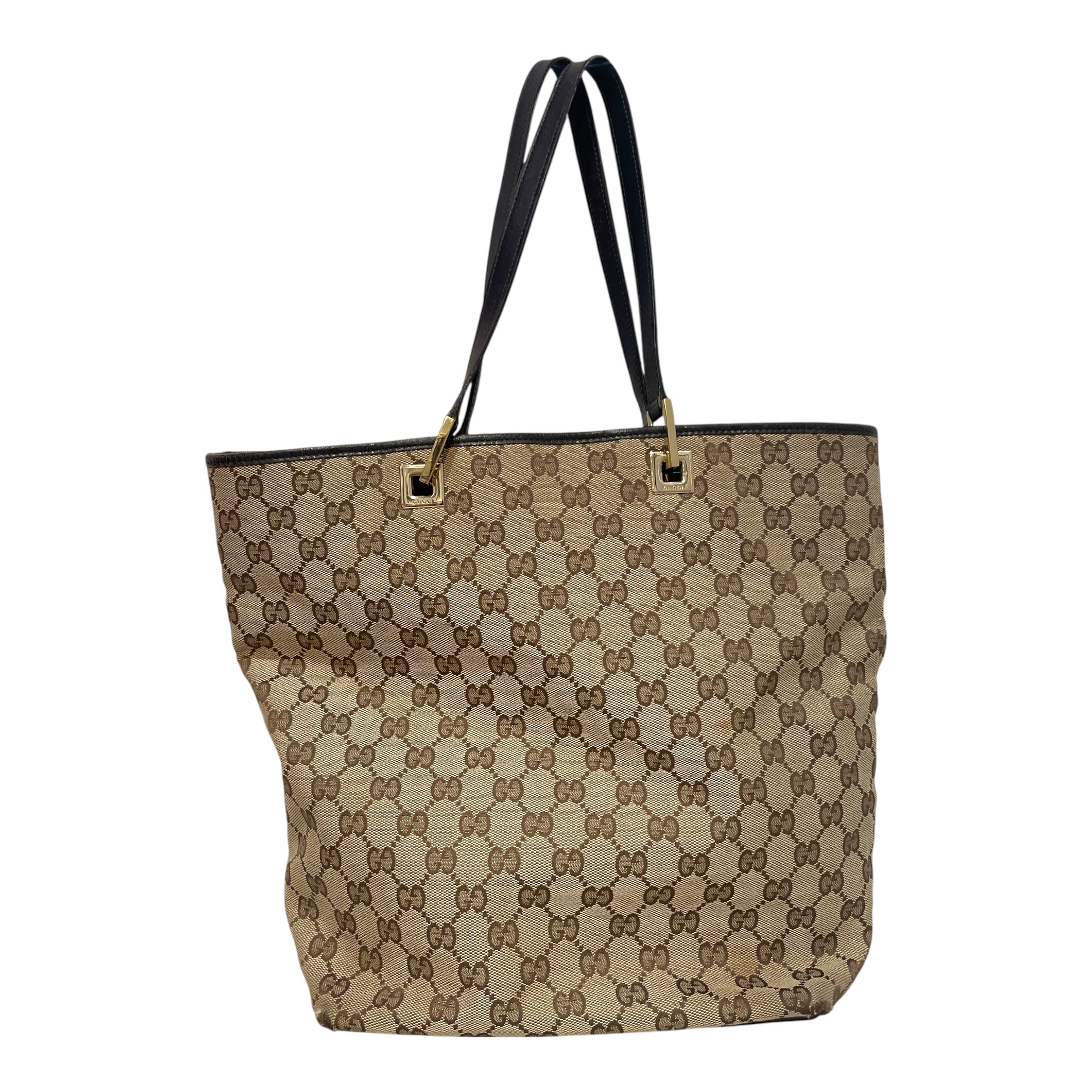 GUCCI/Tote Bag/Monogram/Cotton/CML/Vintage GG Tote