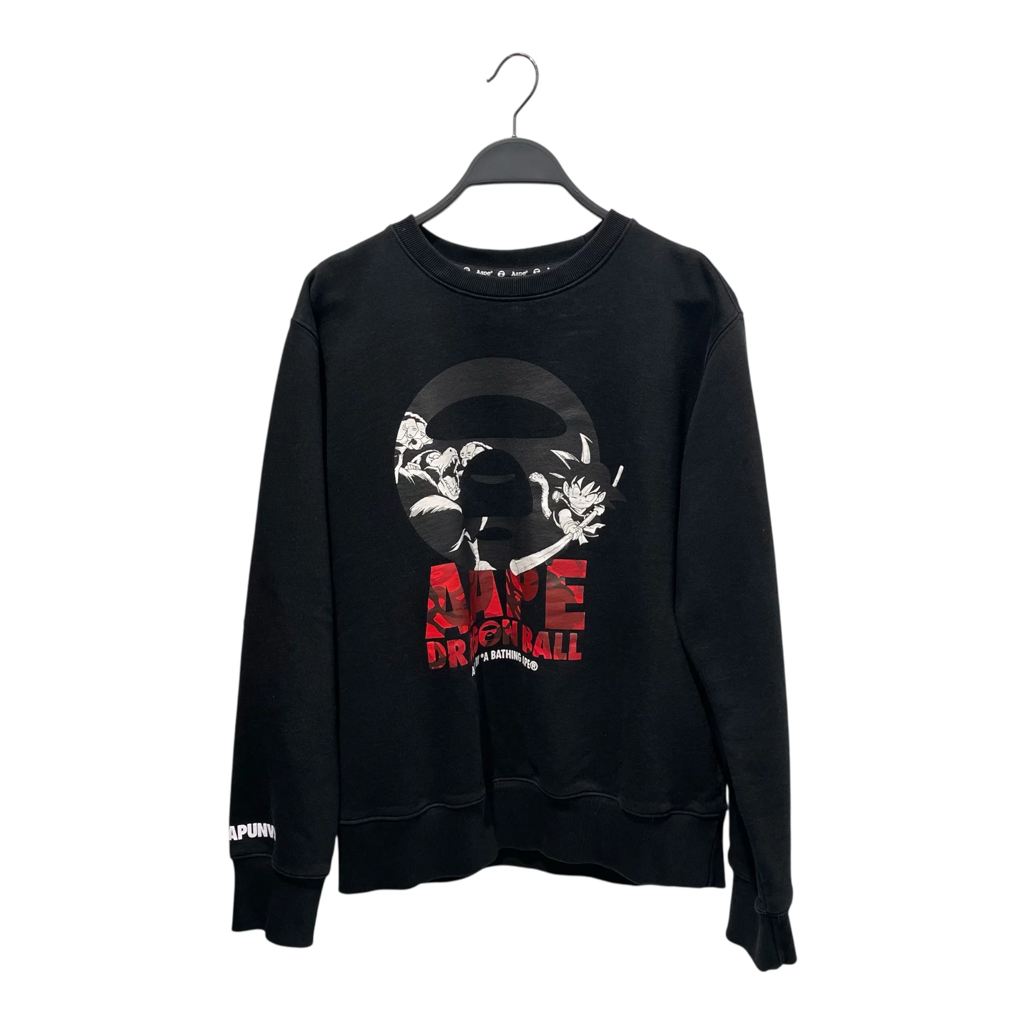 AAPE BY A BATHING APE/Sweatshirt/L/Graphic/Cotton/BLK/DRAGON BALL