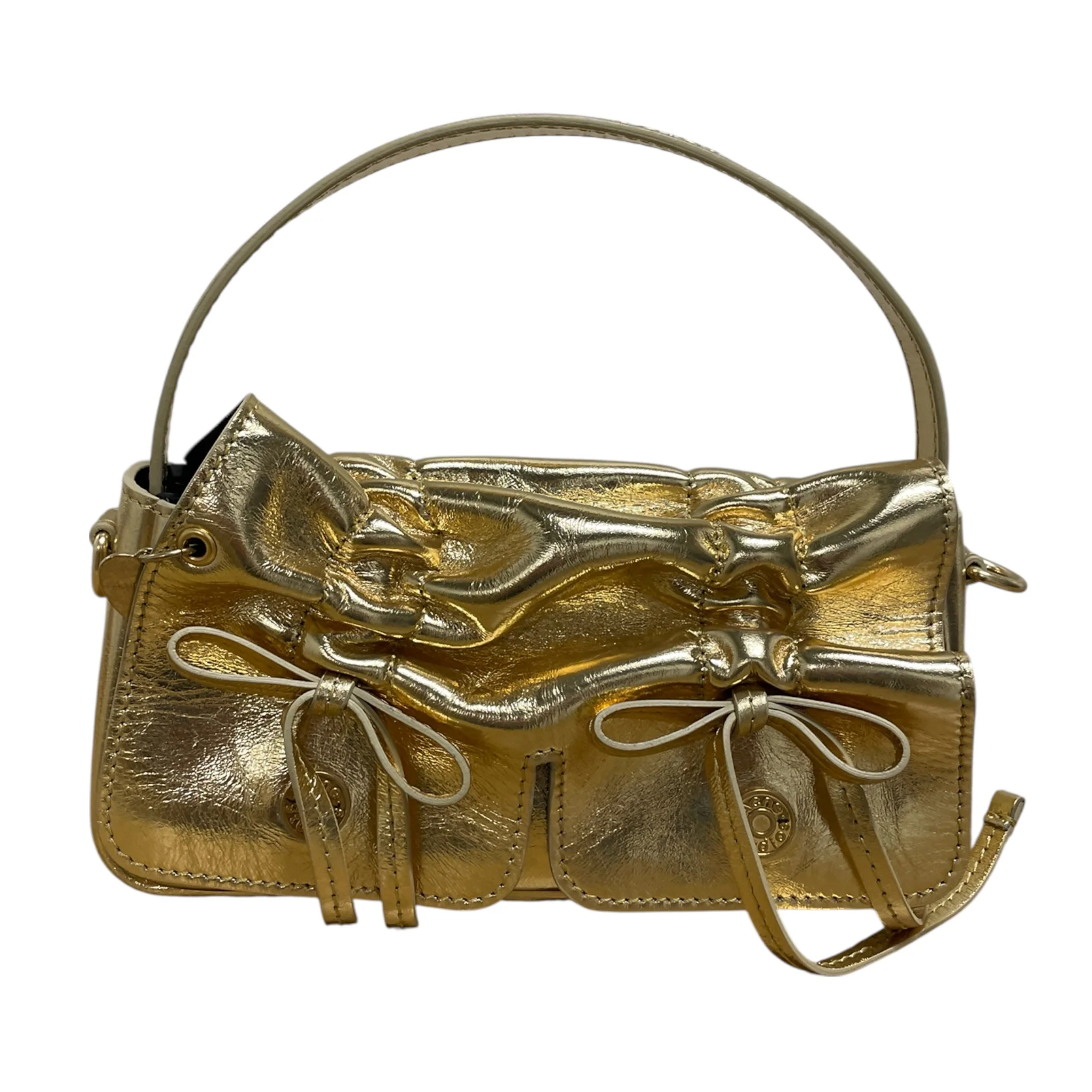 Acne Studios/Bag/Leather/GLD/MULTI POCKET HEART CHARM
