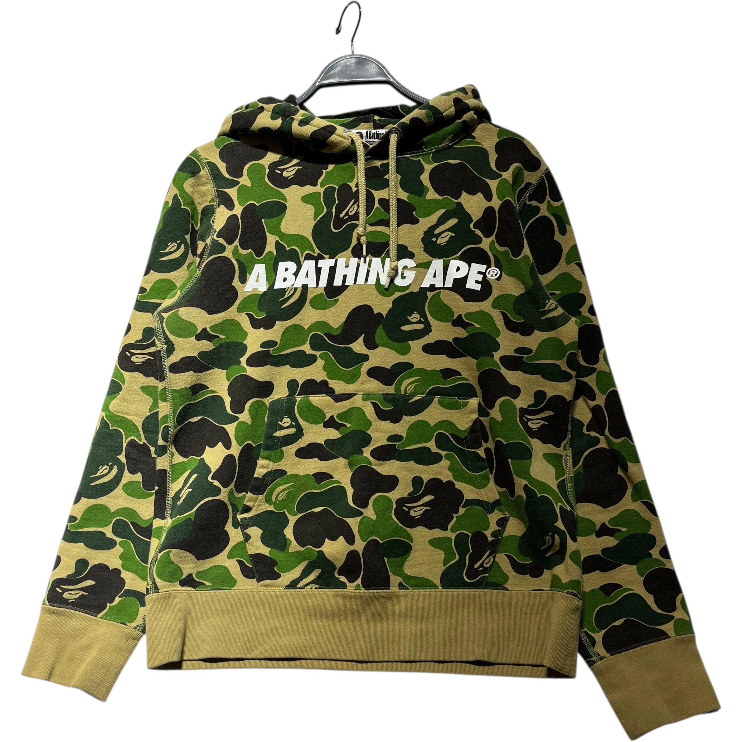 A BATHING APE/Hoodie/M/Camouflage/Cotton/GRN/Front Logo Hoodie