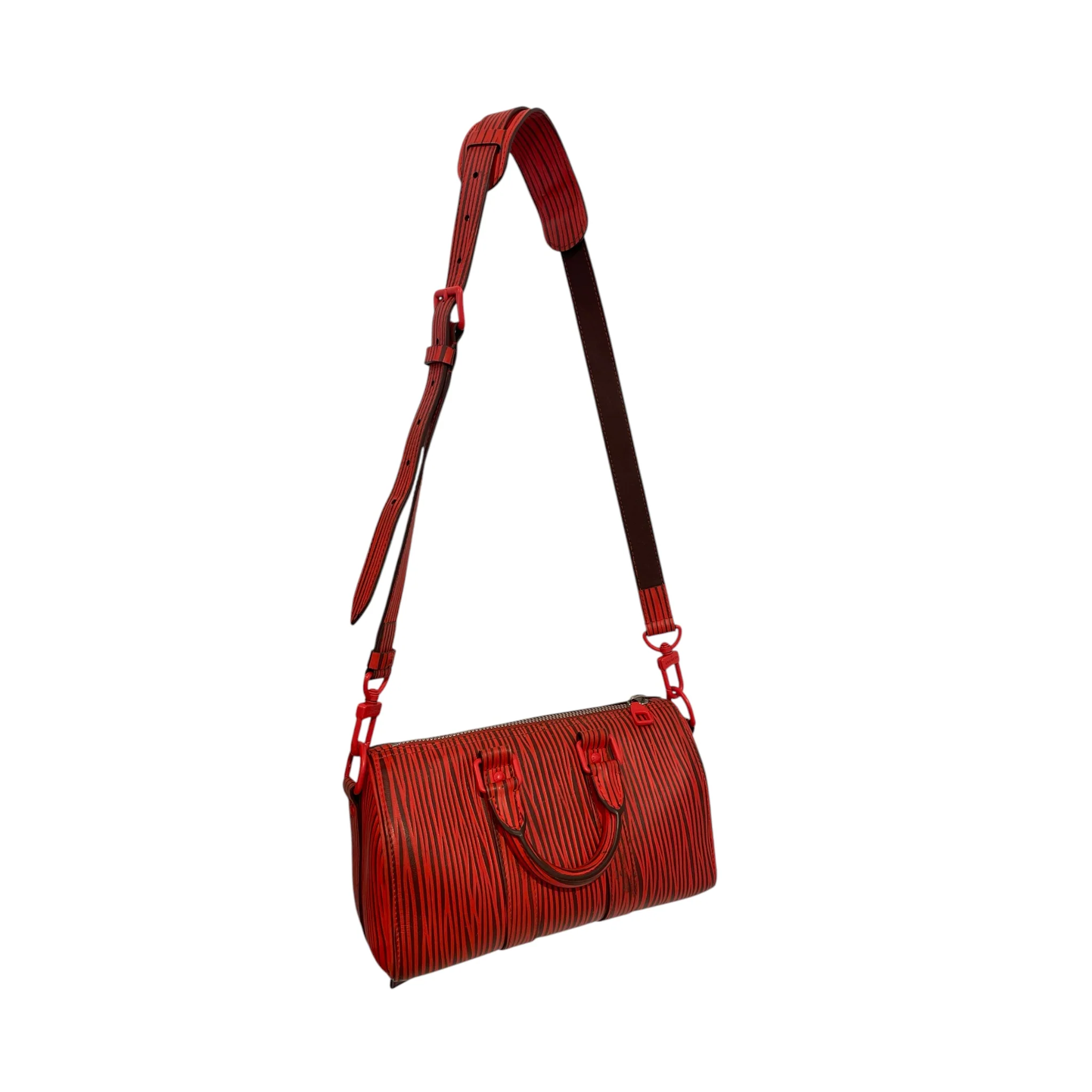 LOUIS VUITTON/Cross Body Bag/Stripe/Leather/ORN/louis vuitton park seo keepall