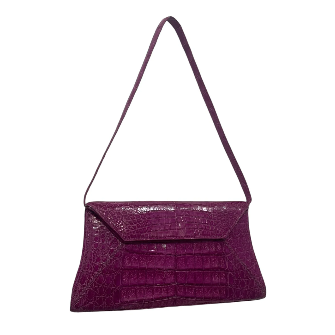NANCY GONZALEZ/Hand Bag/Animal Pattern/Leather/PNK/croc skin pink handbag