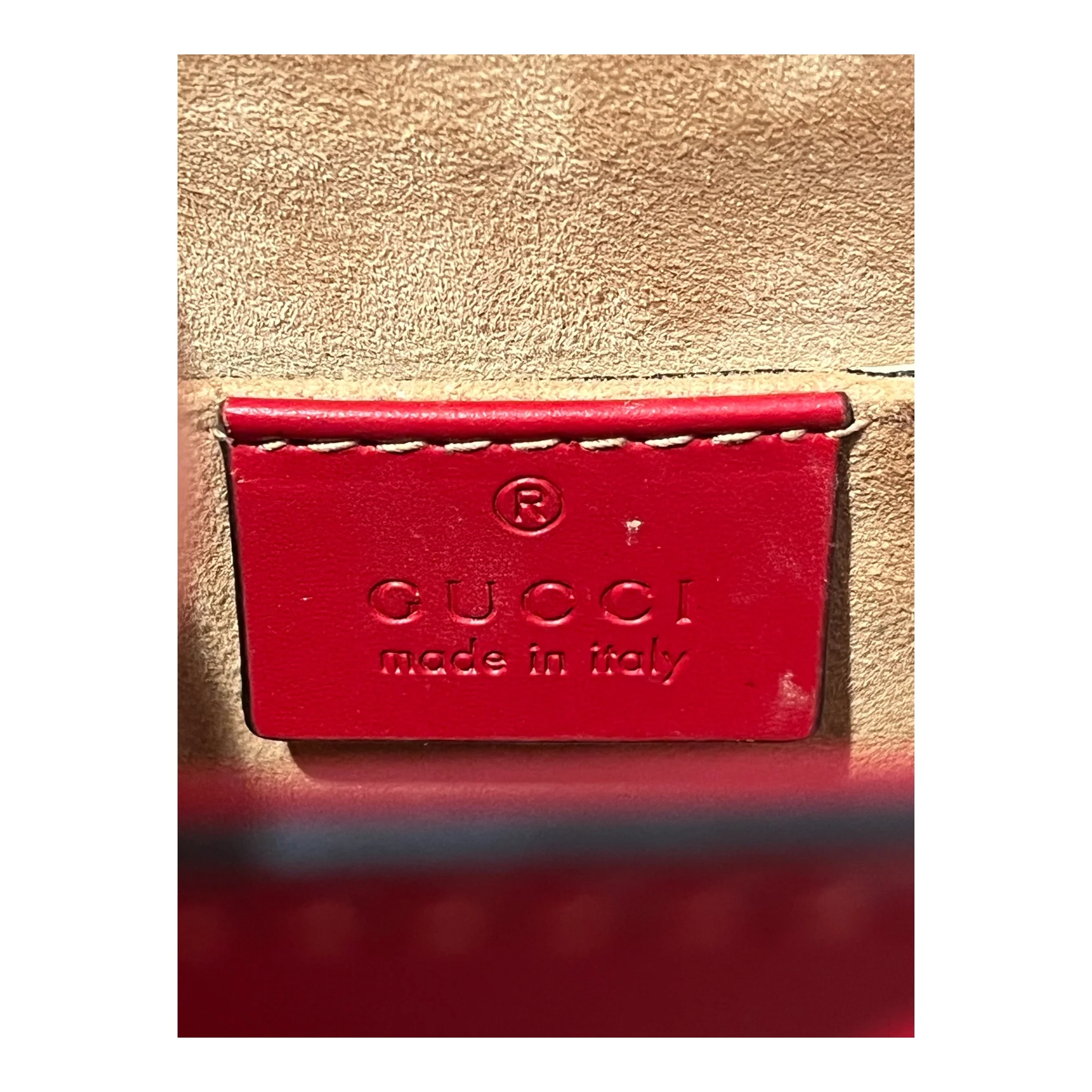GUCCI/Cross Body Bag/Leather/RED/SYLVIE MINI TOP HANDLE