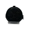 LOUIS VUITTON/Pouch/All Over Print/Leather/BLK/coin case