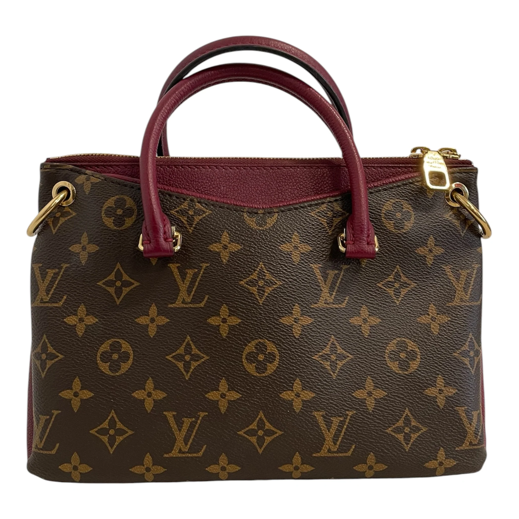 LOUIS VUITTON/Bag/Monogram/Leather/BRW/pallas BB raisin burgandy
