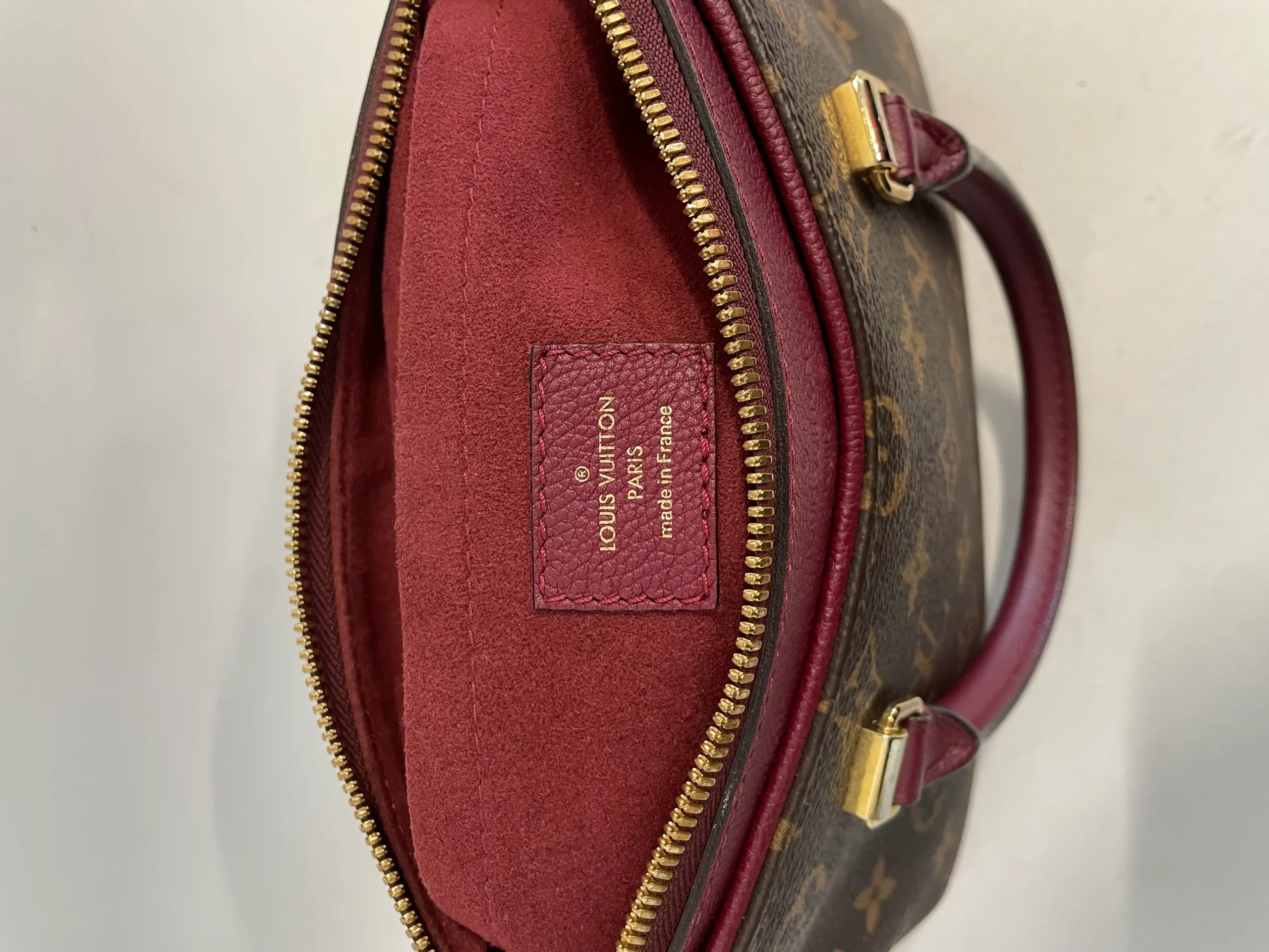 LOUIS VUITTON/Bag/Monogram/Leather/BRW/pallas BB raisin burgandy