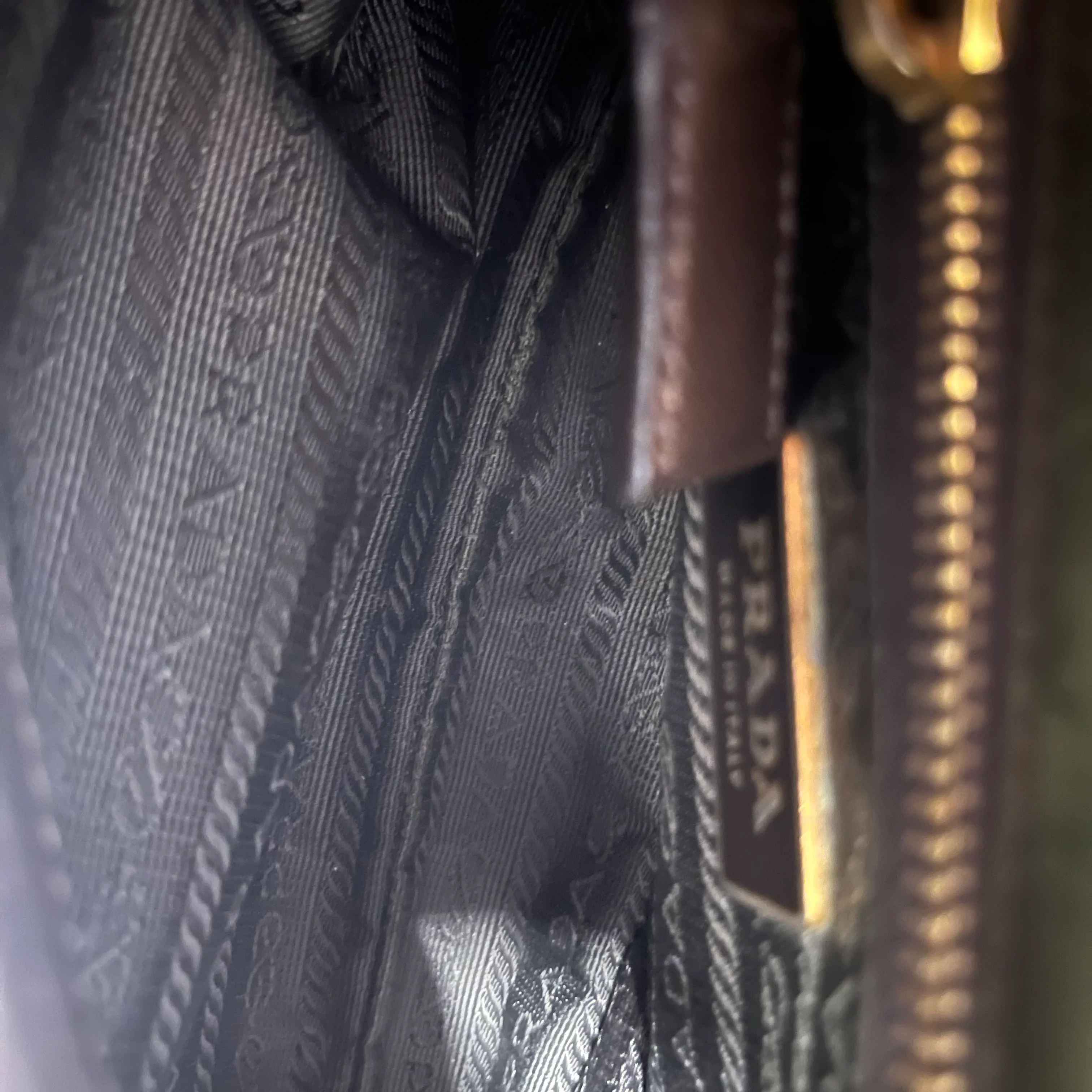PRADA/Cross Body Bag/Nylon/GRN/gold