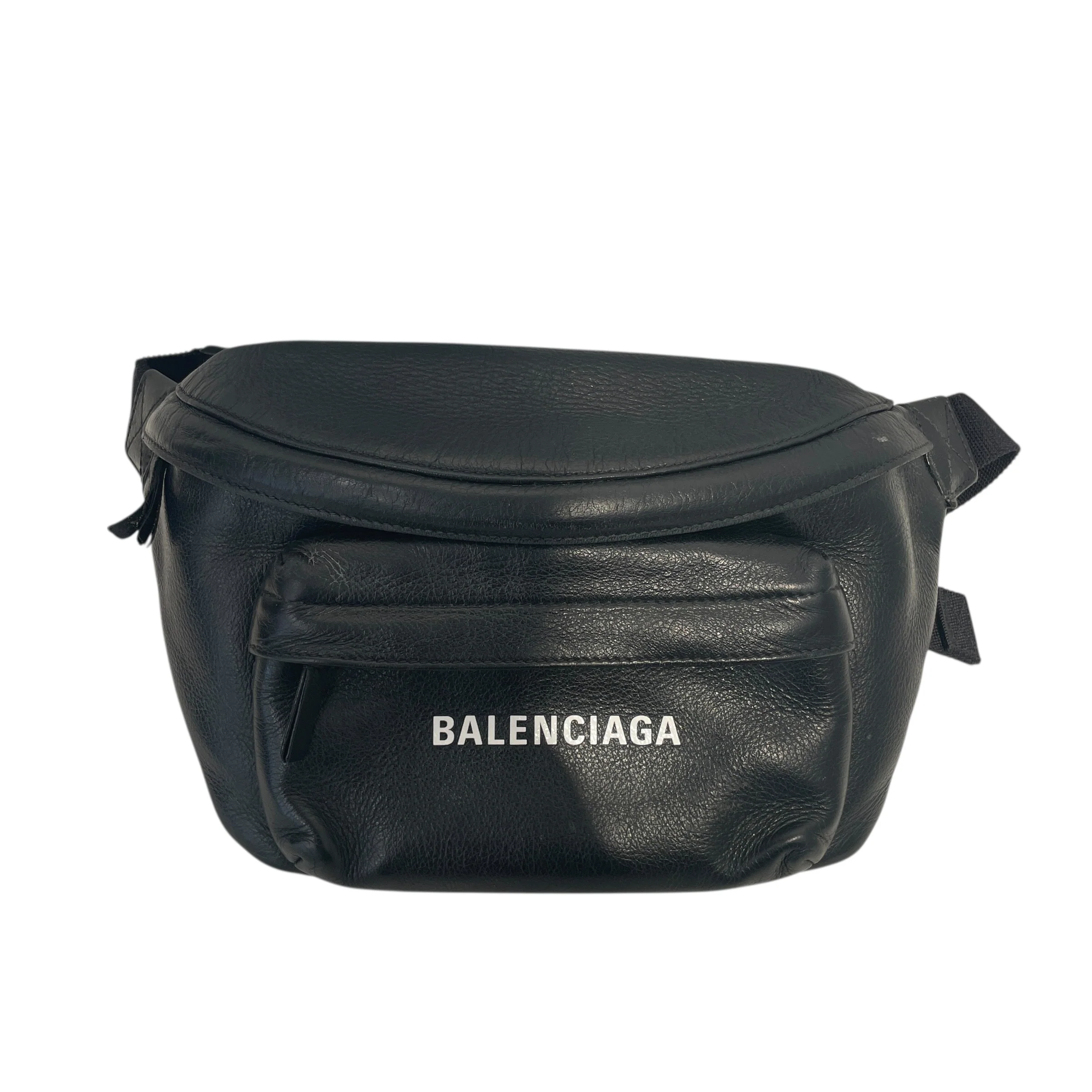 BALENCIAGA/Fanny Pack/Leather/BLK/