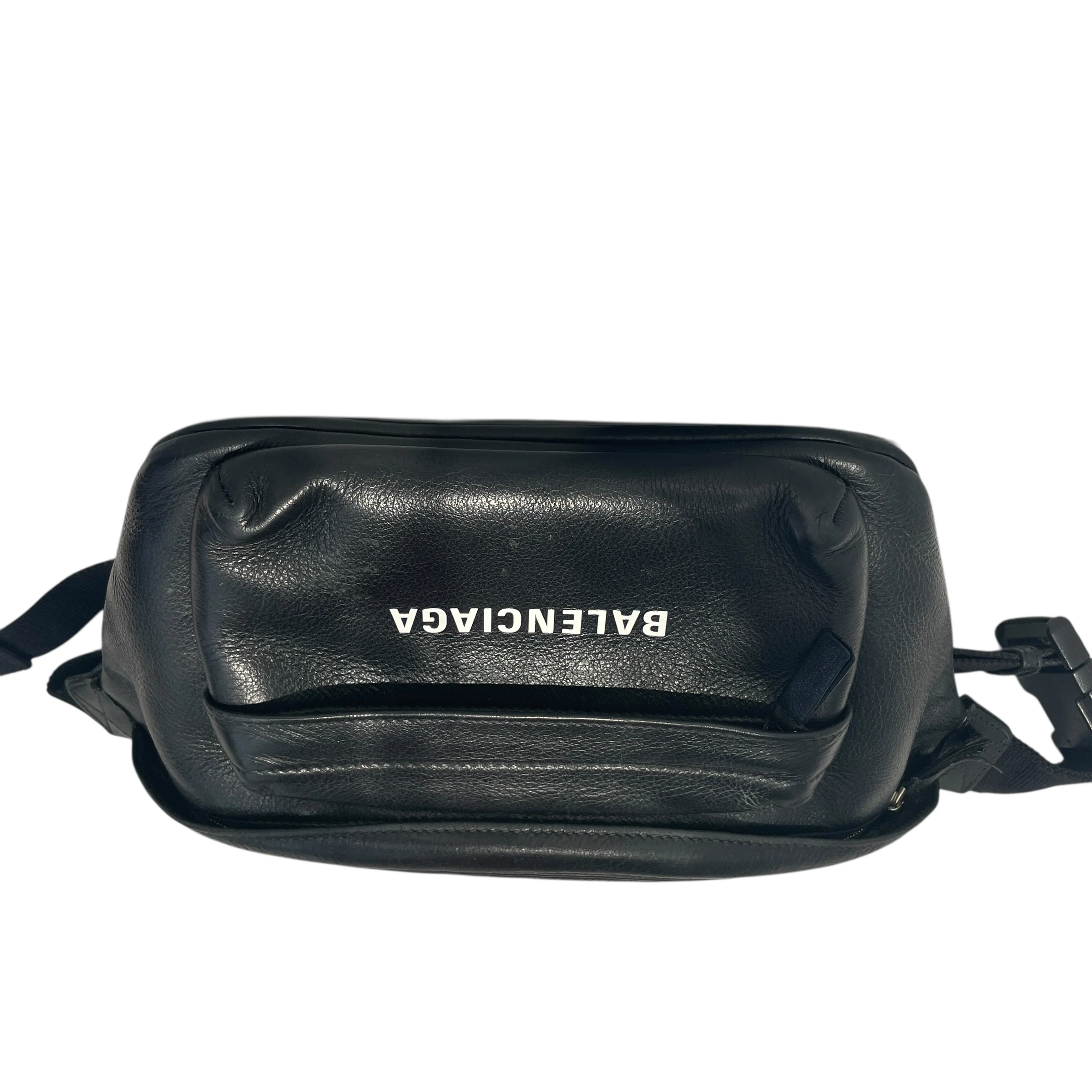 BALENCIAGA/Fanny Pack/Leather/BLK/