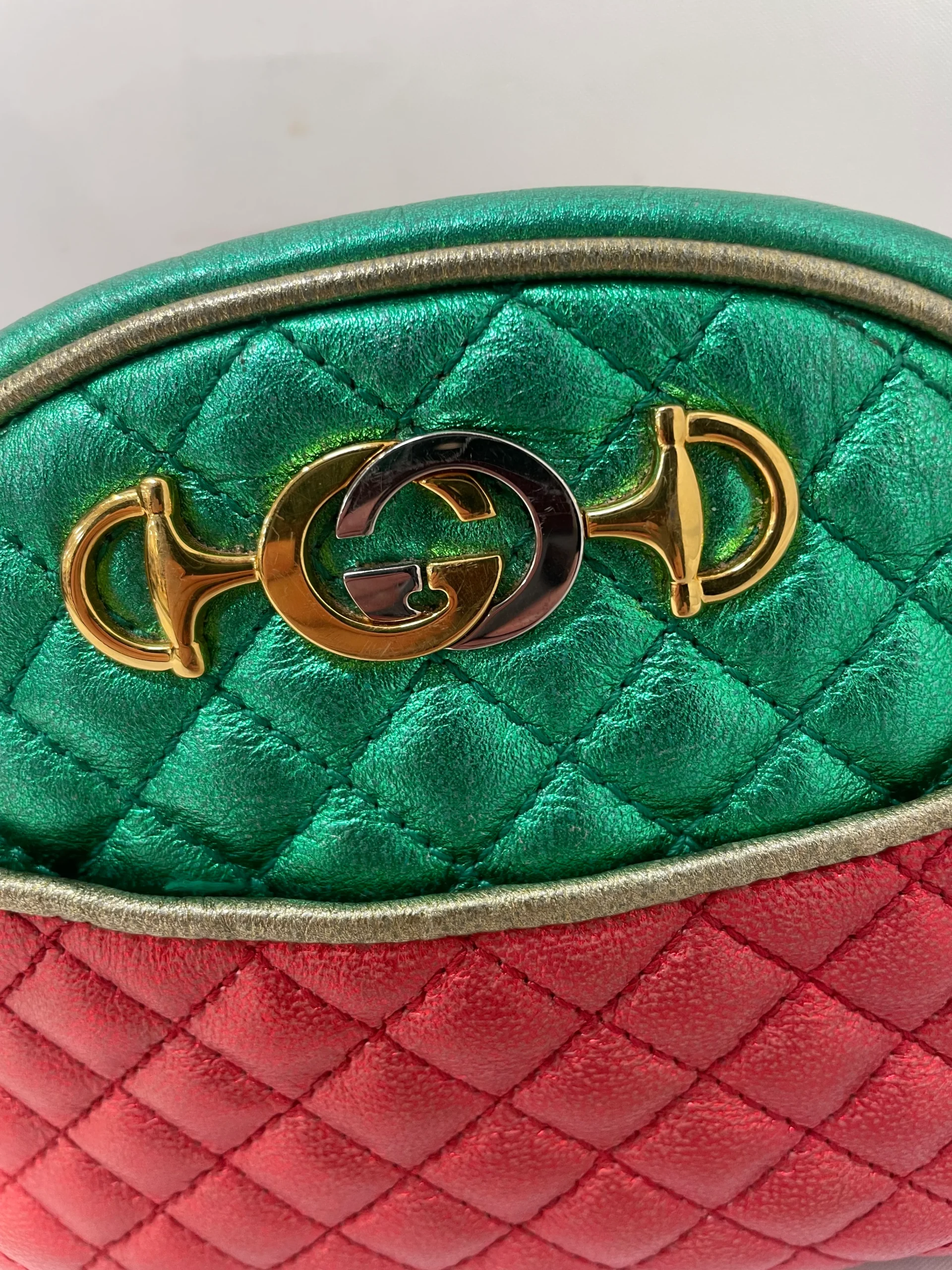 GUCCI/Cross Body Bag/Leather/MLT/Quilted Zumi