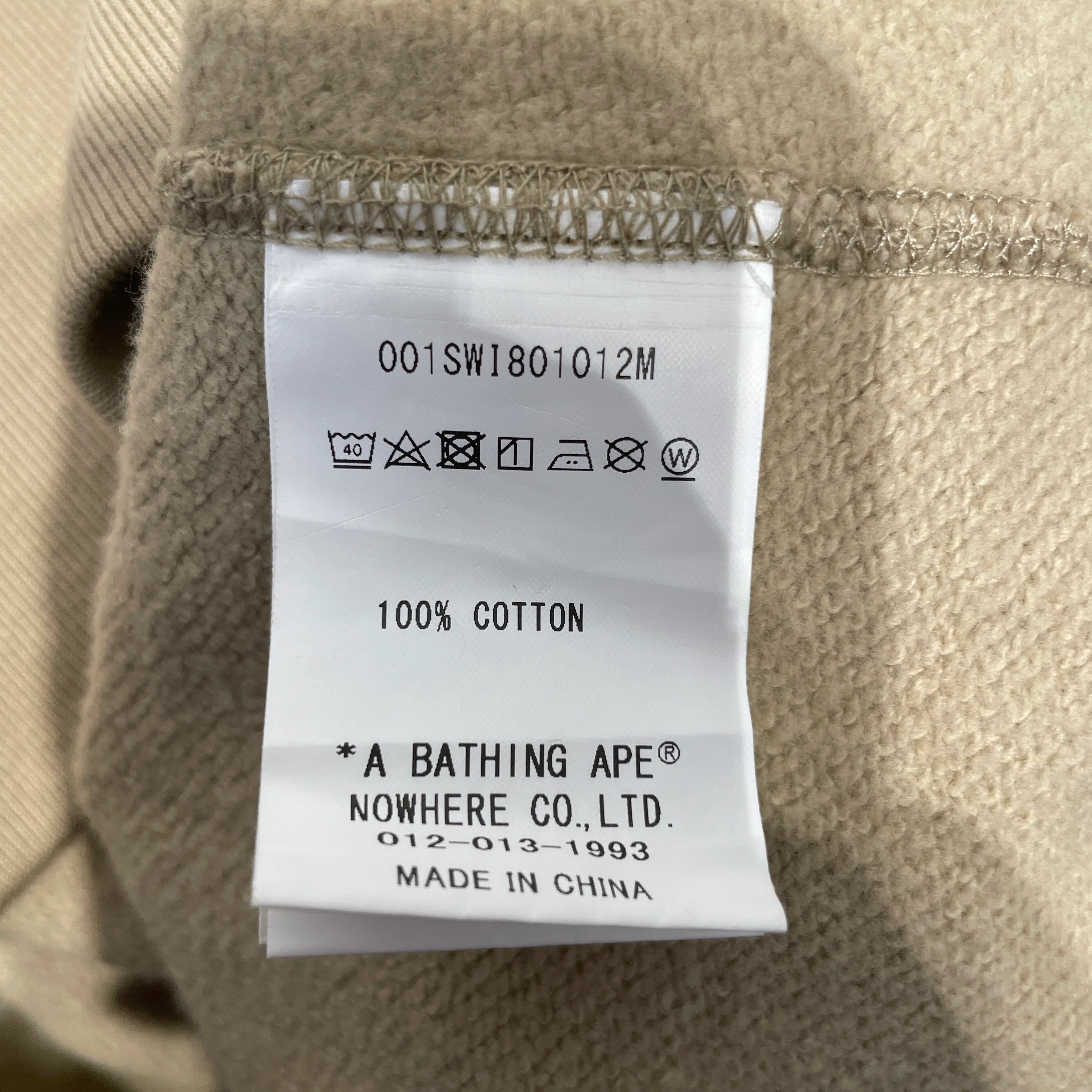 A BATHING APE/Sweatshirt/XL/Graphic/Cotton/BEG/FUNTHERA MILITIA
