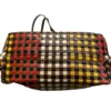 Clare V./Tote Bag/Plaid/Leather/MLT/