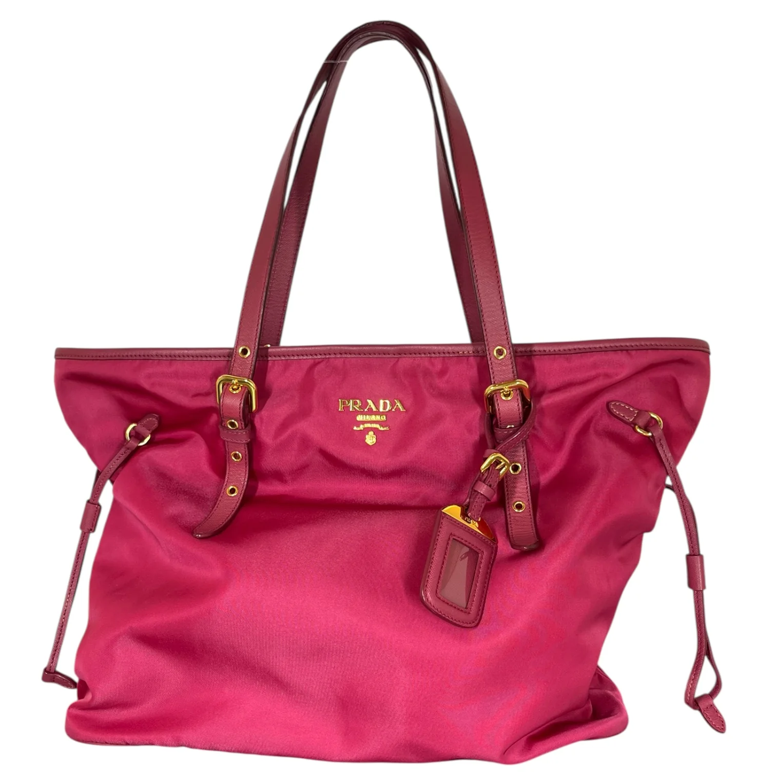 3183-prada-bag-cotton-pnk-tessuto-tote-w-leather-trim-1.webp PRADA/Bag/Cotton/PNK/TESSUTO TOTE W/ LEATHER TRIM