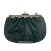 JUDITH LEIBER/Pouch/Suede/GRN/