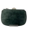 JUDITH LEIBER/Pouch/Suede/GRN/
