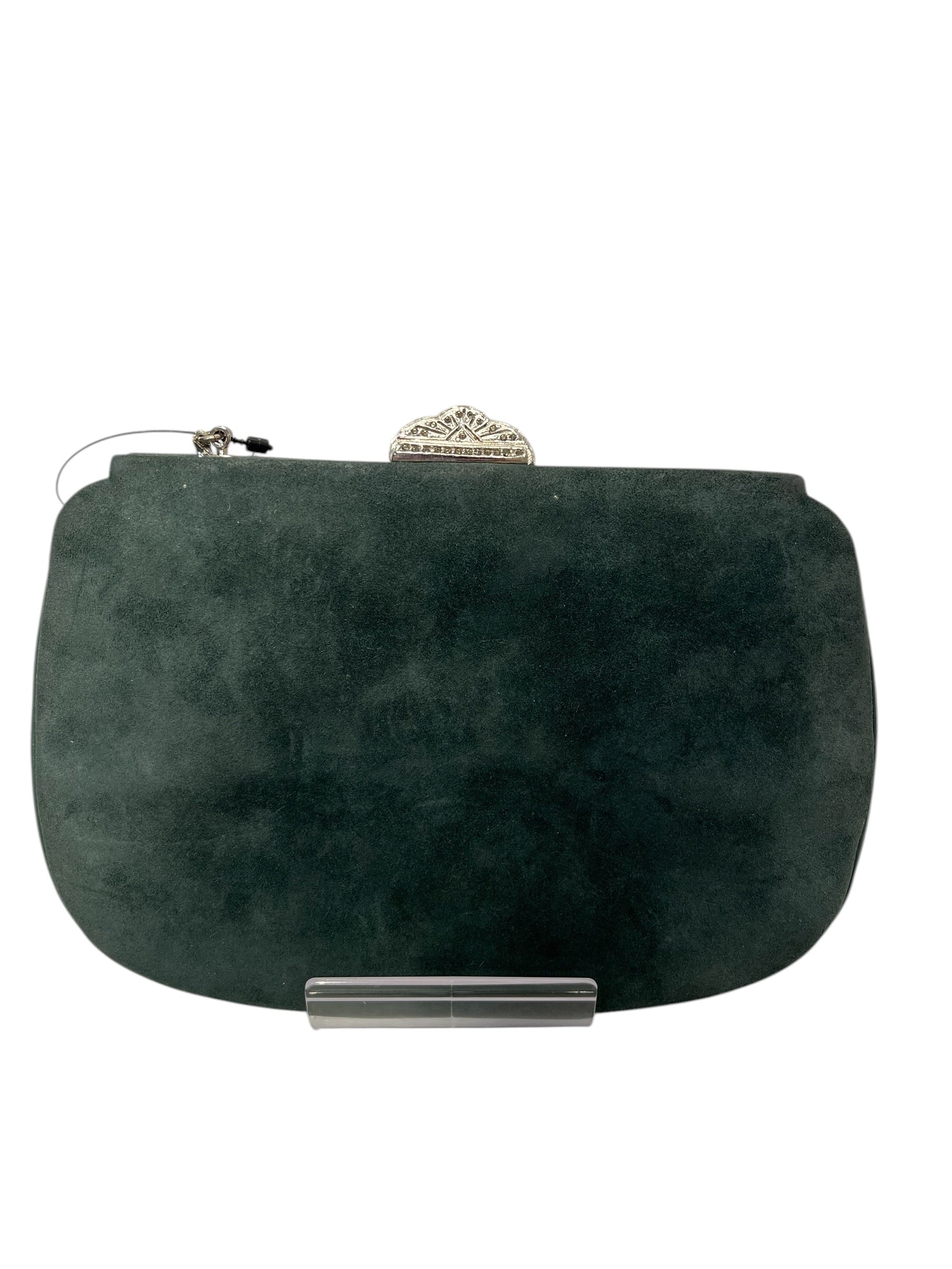 JUDITH LEIBER/Pouch/Suede/GRN/