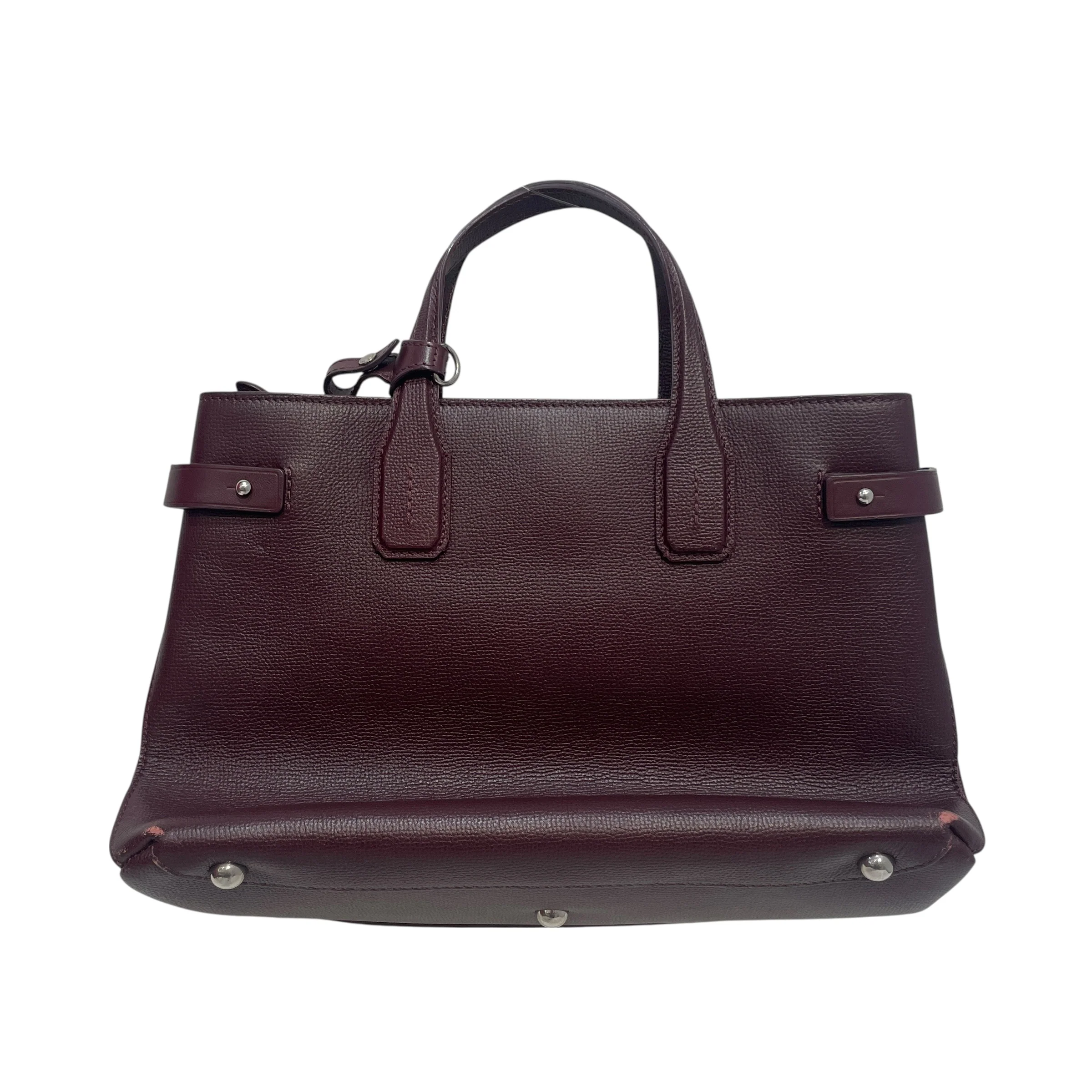 BURBERRY/Hand Bag/Leather/BRD/Derby Calfskin Medium Banner