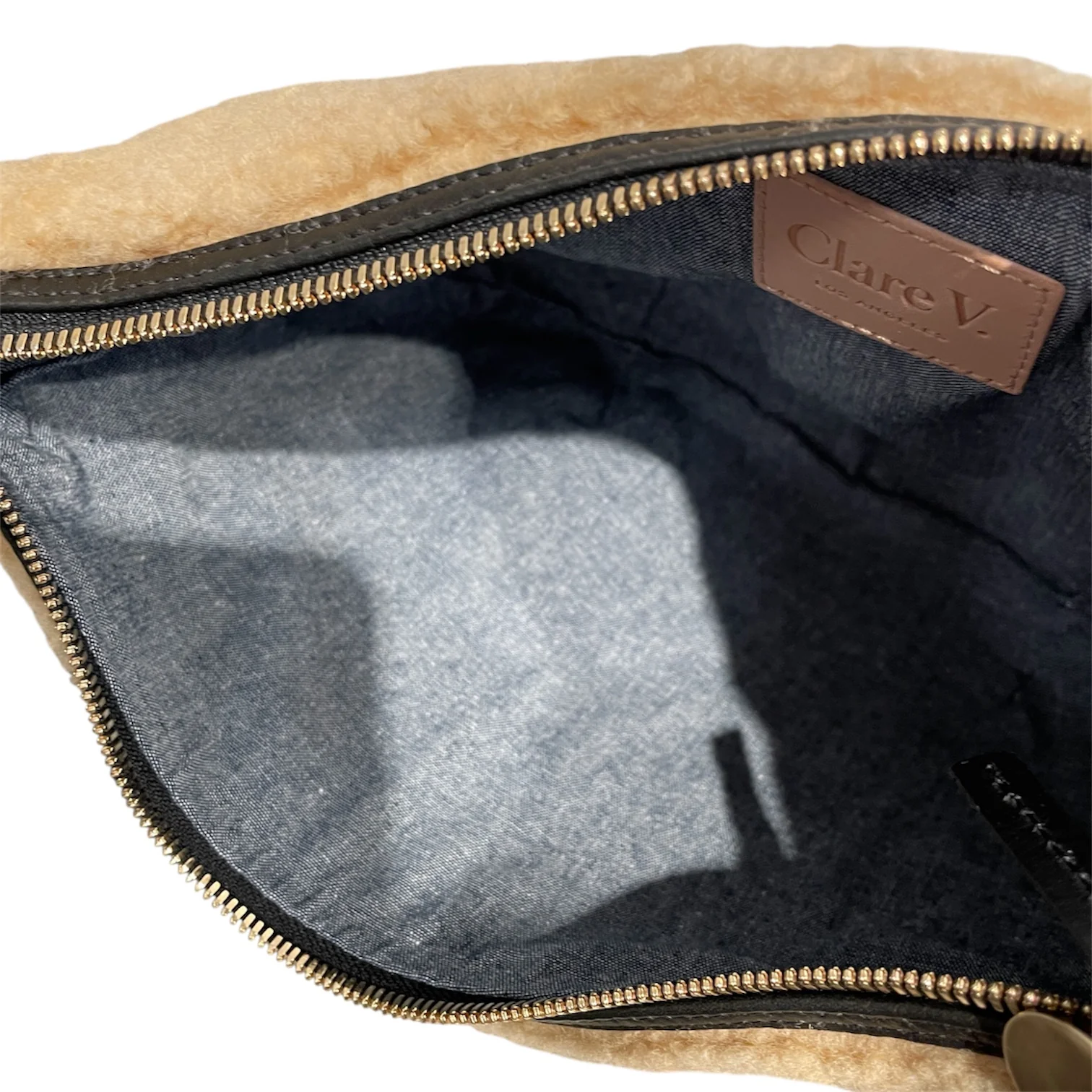 clare v/Bag/BRW/lune shearling bag