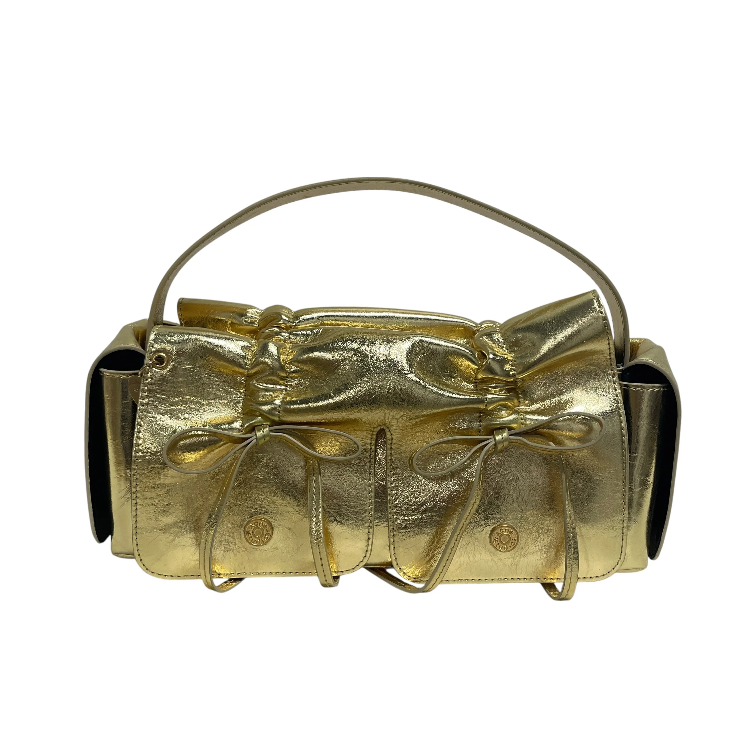 Acne Studios/Hand Bag/Leather/GLD/2 POCKET, SIDE PCKTS