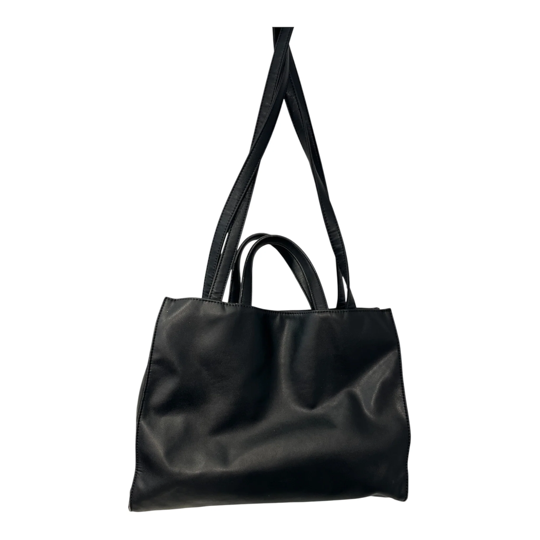 Telfar/Cross Body Bag/Leather/BLK/blk medium logo bag