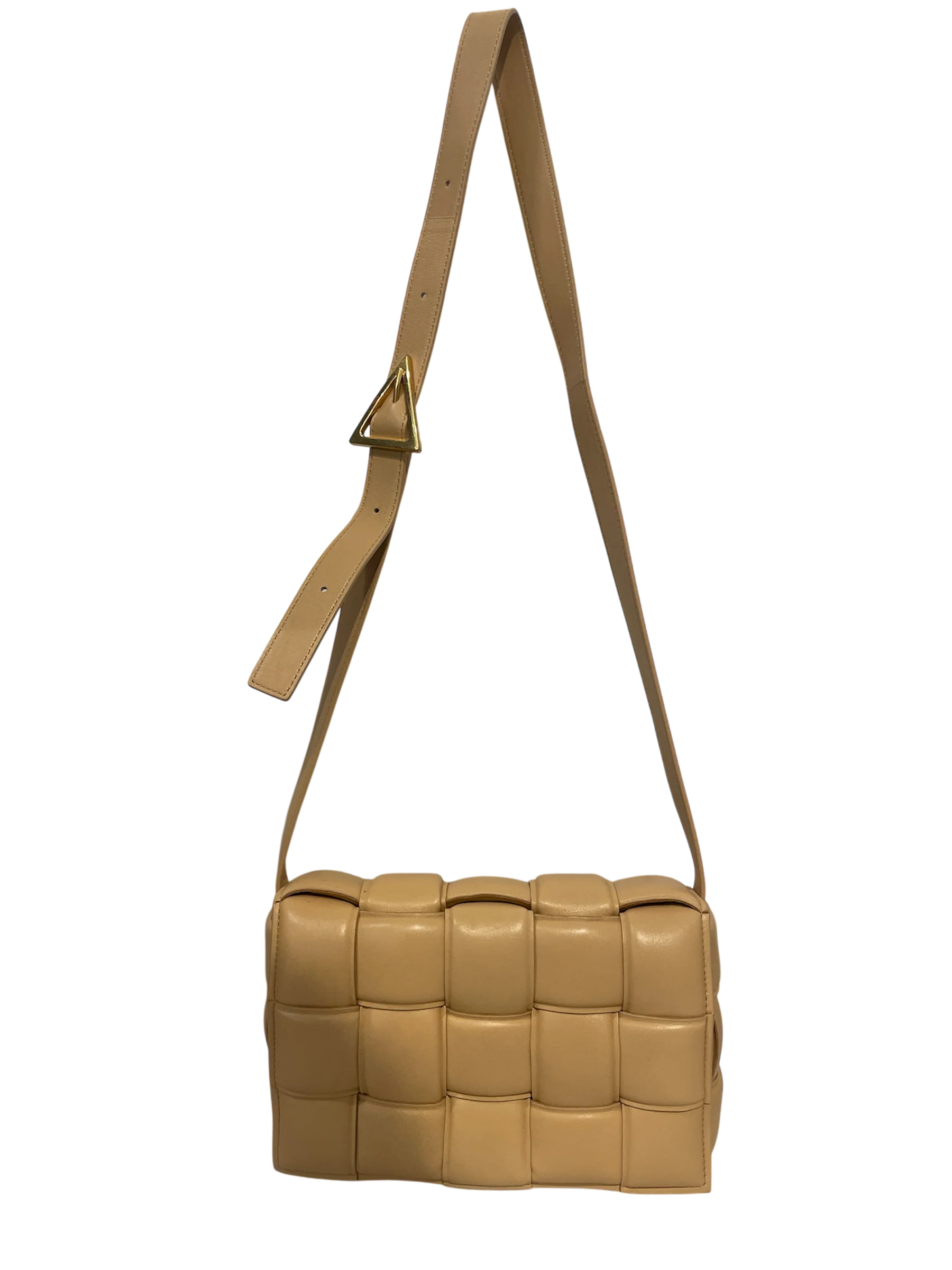 BOTTEGA VENETA/Hand Bag/Leather/BEG/bottega padded cassete
