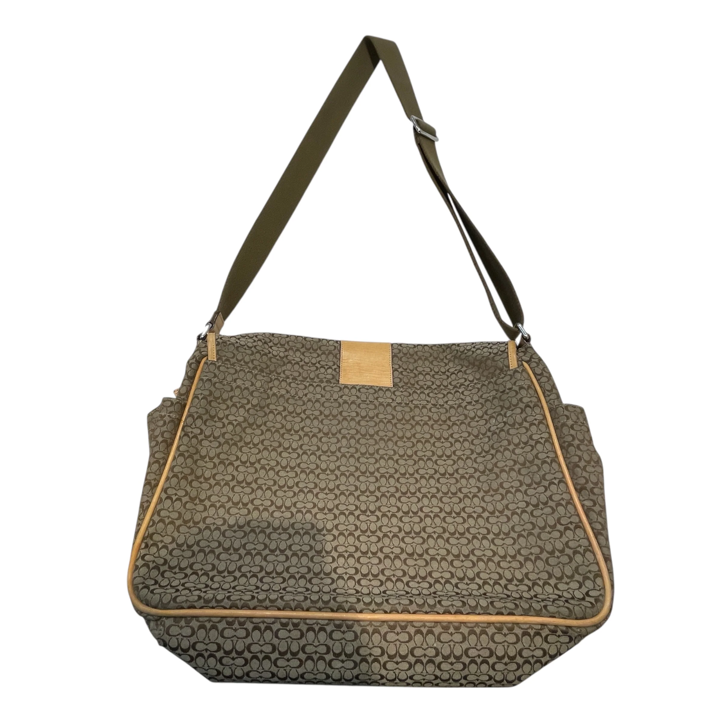 COACH/Cross Body Bag/Monogram/Cotton/BRW/Hudson Jacquard Messenger Bag