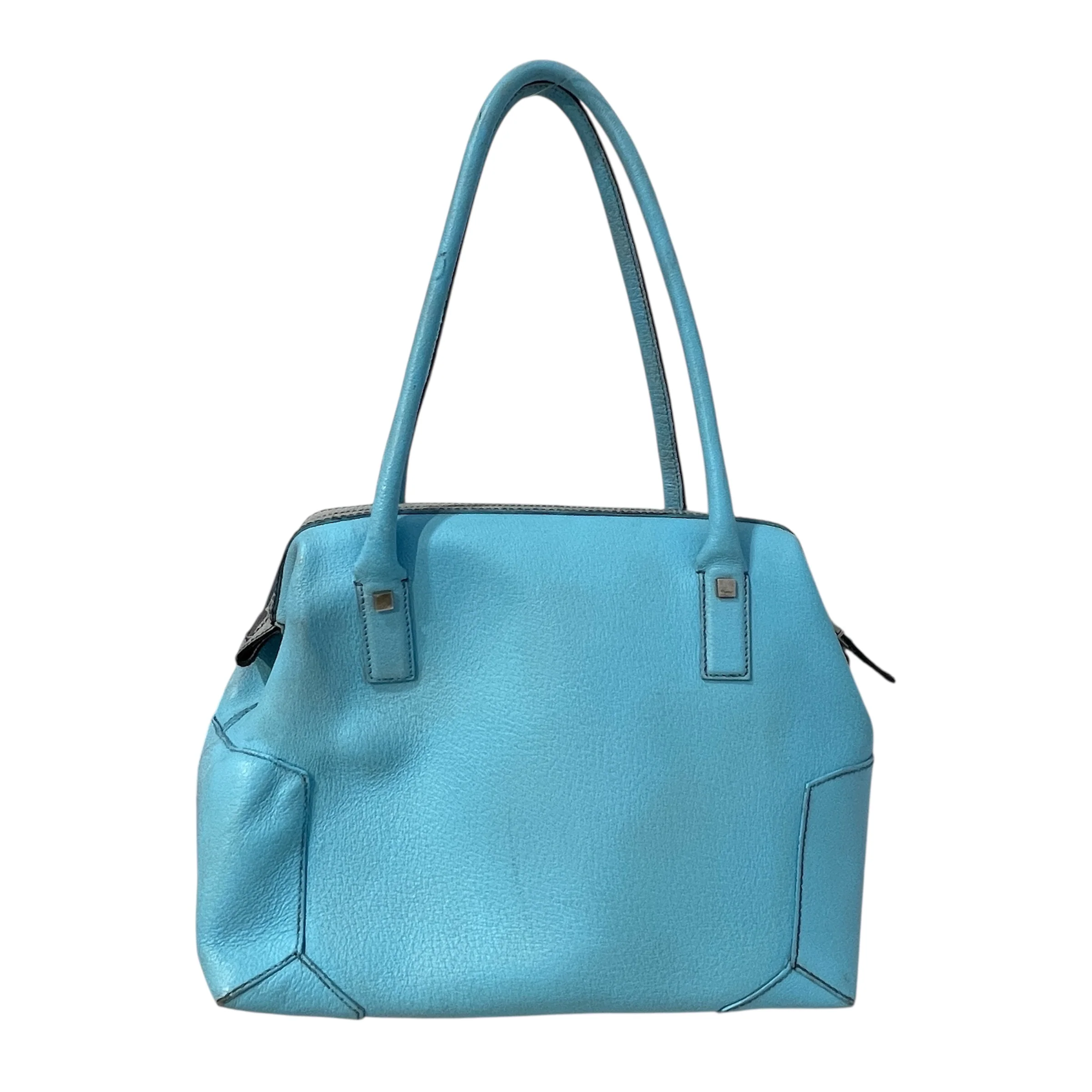Salvatore Ferragamo/Tote Bag/Leather/BLU/Leather Top Handle Plain Bag