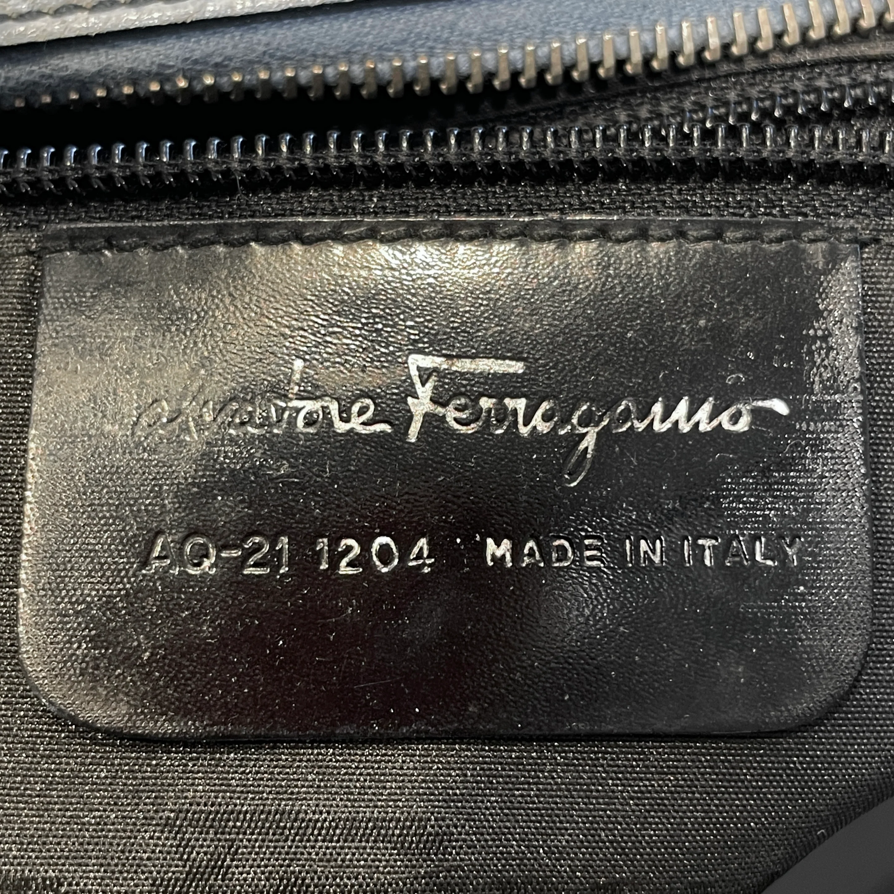 Salvatore Ferragamo/Tote Bag/Leather/BLU/Leather Top Handle Plain Bag