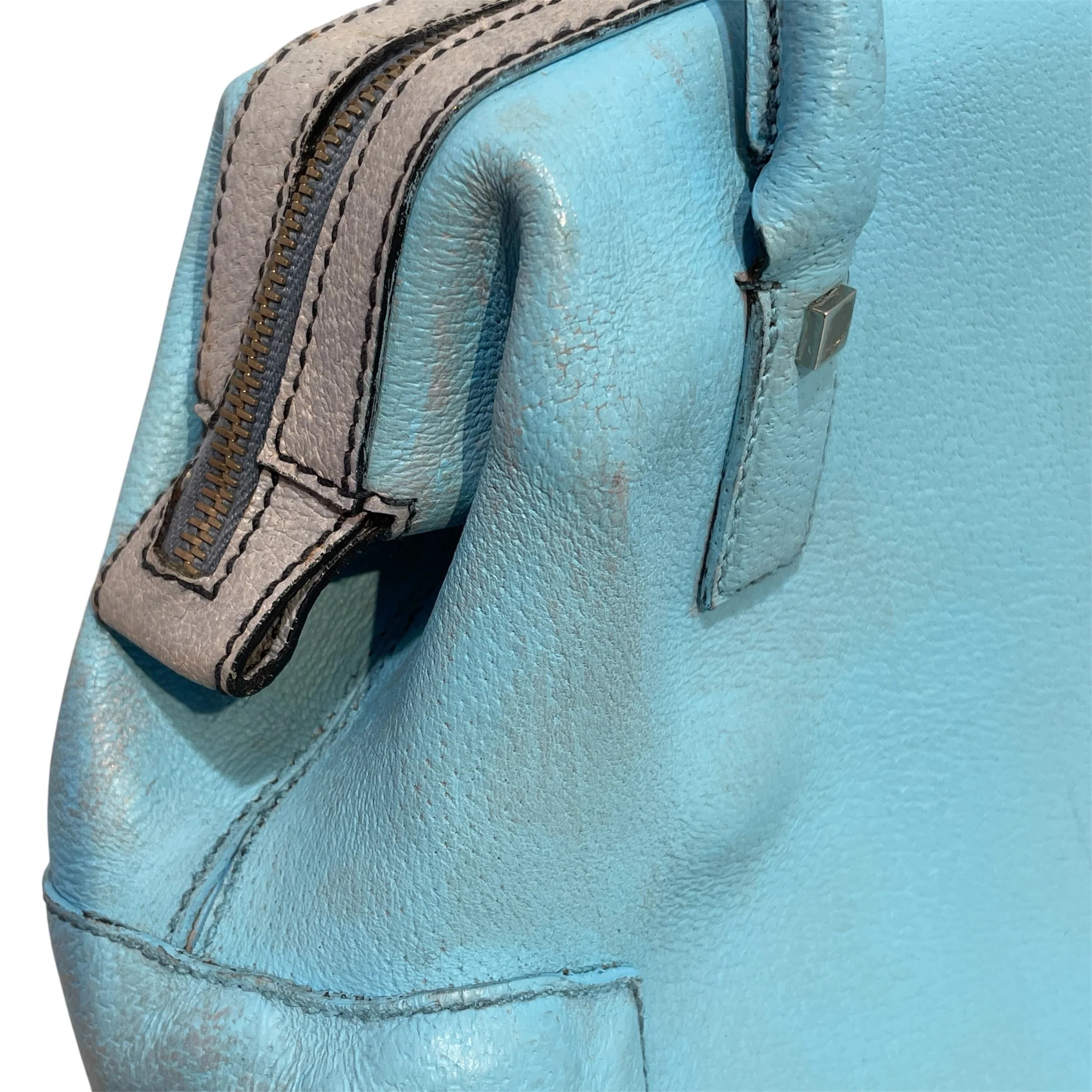 Salvatore Ferragamo/Tote Bag/Leather/BLU/Leather Top Handle Plain Bag