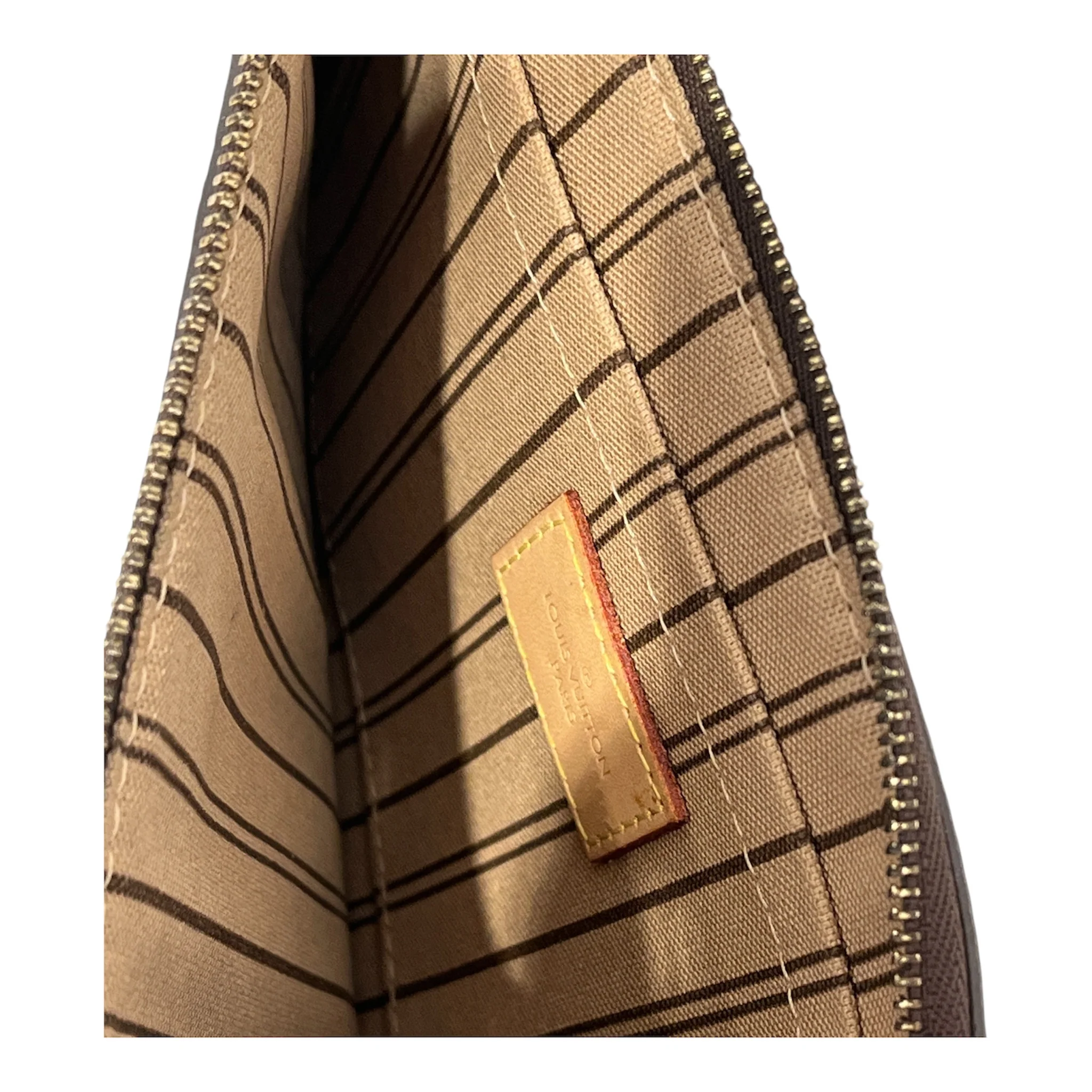 LOUIS VUITTON/Pouch/Monogram/Leather/BRW/NEVERFULL POCHETTE