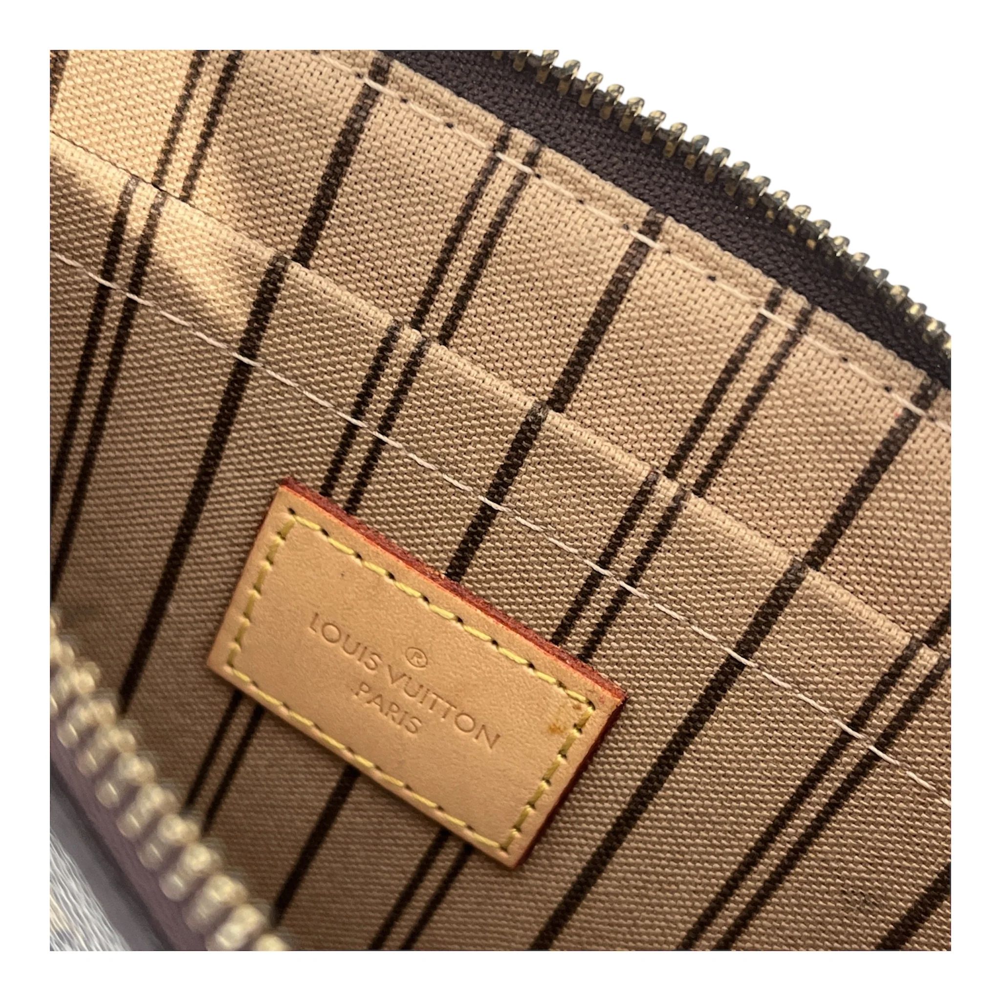 LOUIS VUITTON/Pouch/Monogram/Leather/BRW/NEVERFULL POCHETTE
