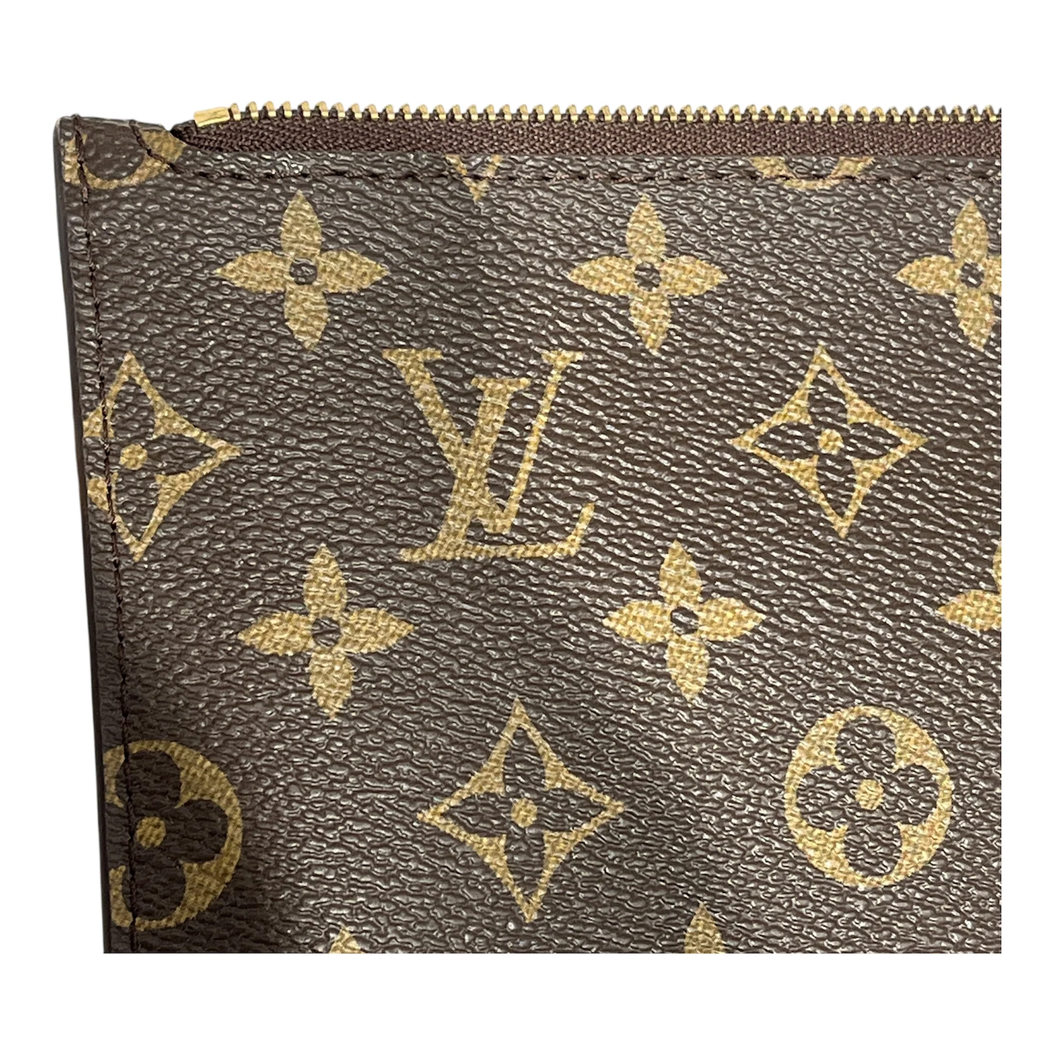 LOUIS VUITTON/Pouch/Monogram/Leather/BRW/NEVERFULL POCHETTE