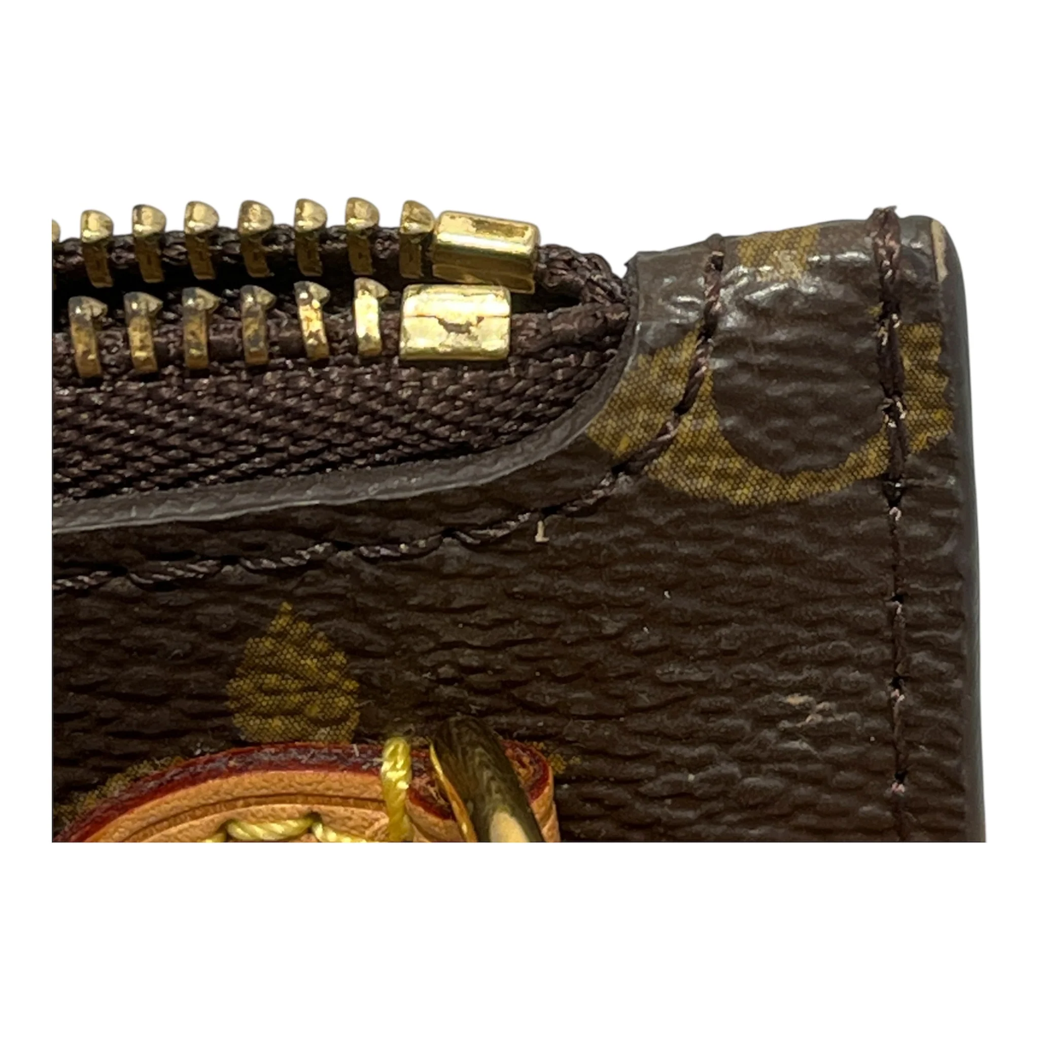 LOUIS VUITTON/Pouch/Monogram/Leather/BRW/NEVERFULL POCHETTE