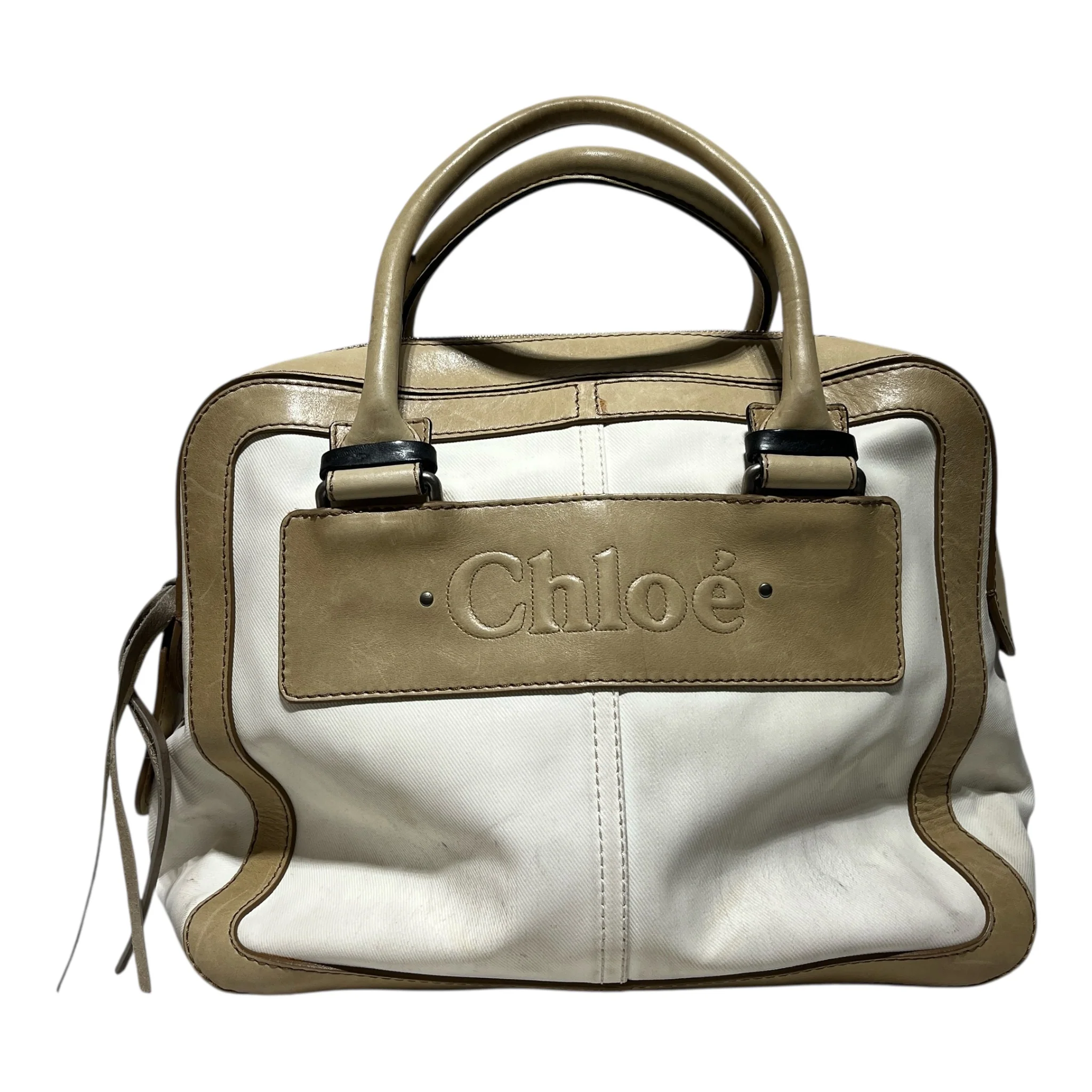 Chloe/Hand Bag/Leather/CRM/TASSEL ZIP