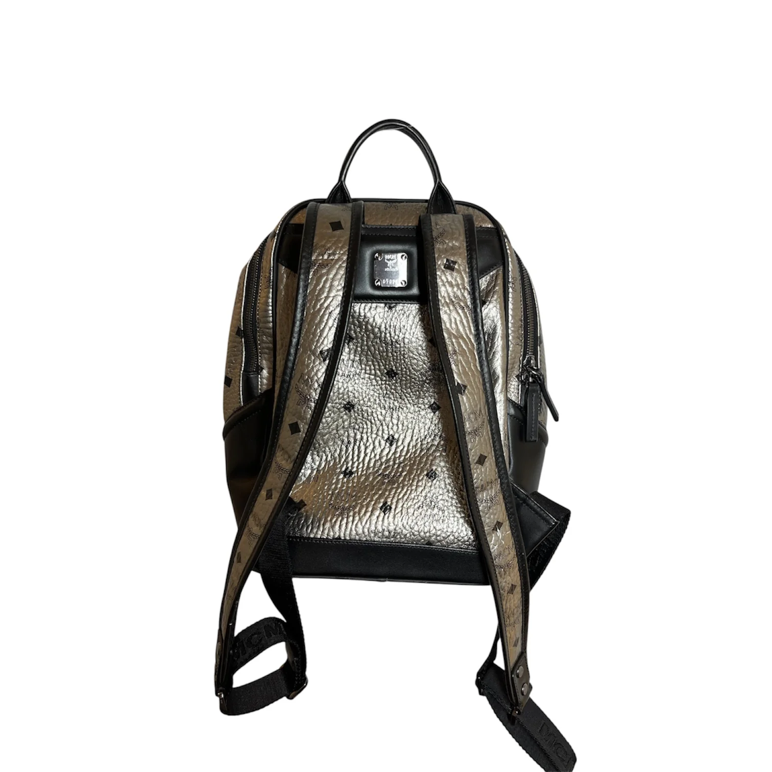 MCM/Hand Bag/Leather/SLV/SHINY LEATHER